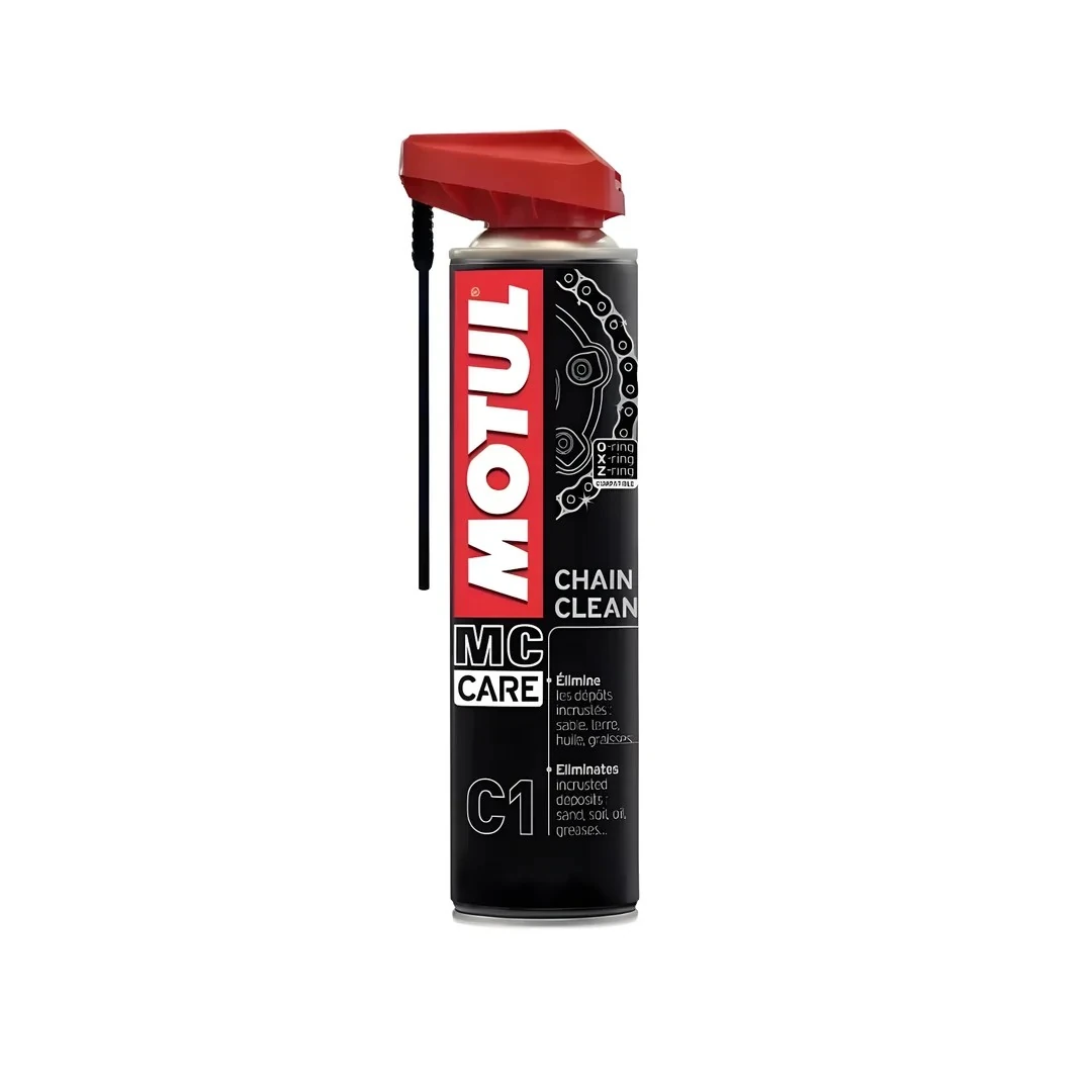 Motul C1 Zincir Temizleyici + Chain Lube Factory Line C4 Zincir Yağlayıcı + Zincir Fırçası Seti