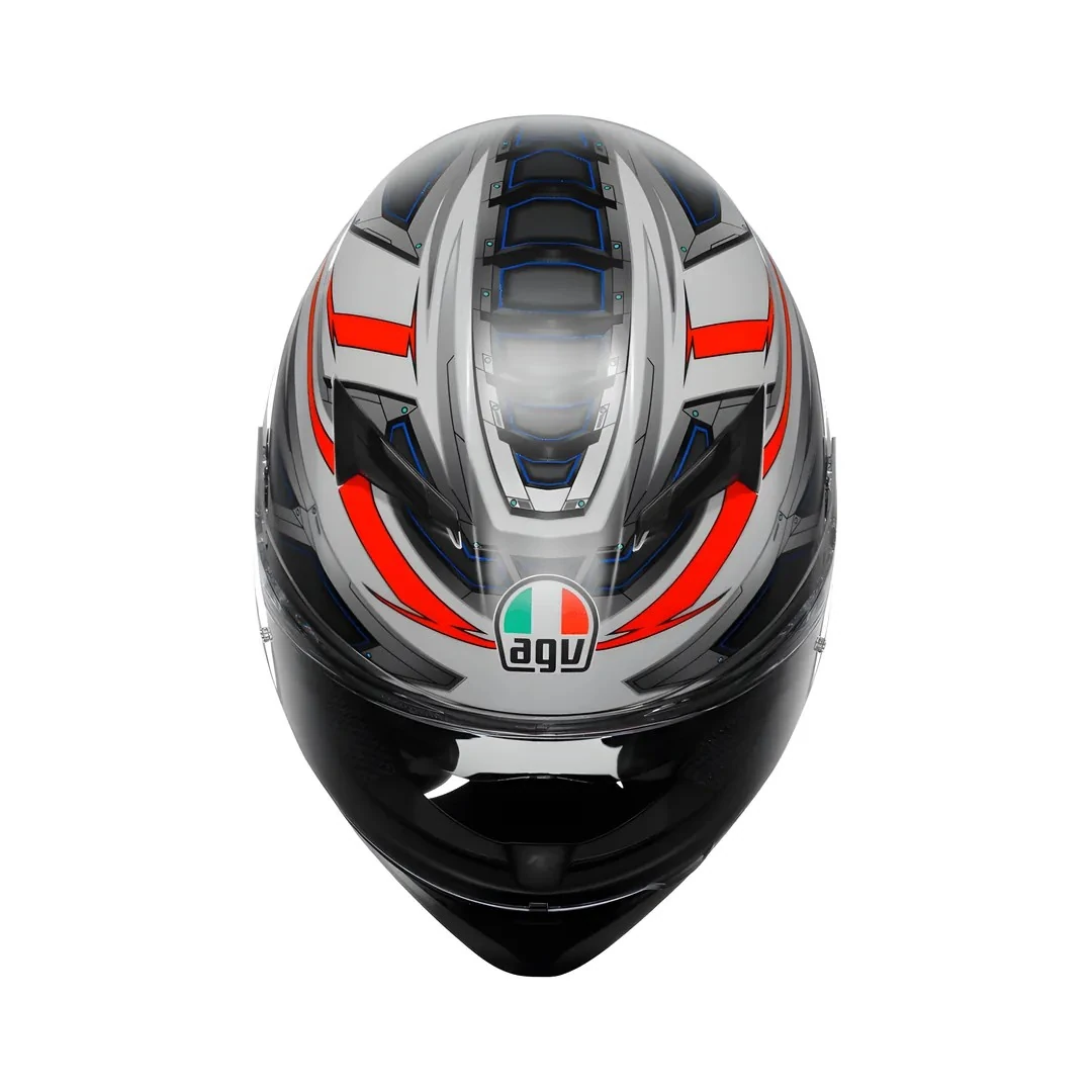 Kask Agv K3 E2206 Space Matt White Red Fluo Kapalı Kask
