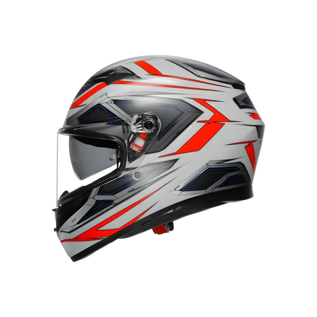 Kask Agv K3 E2206 Space Matt White Red Fluo Kapalı Kask