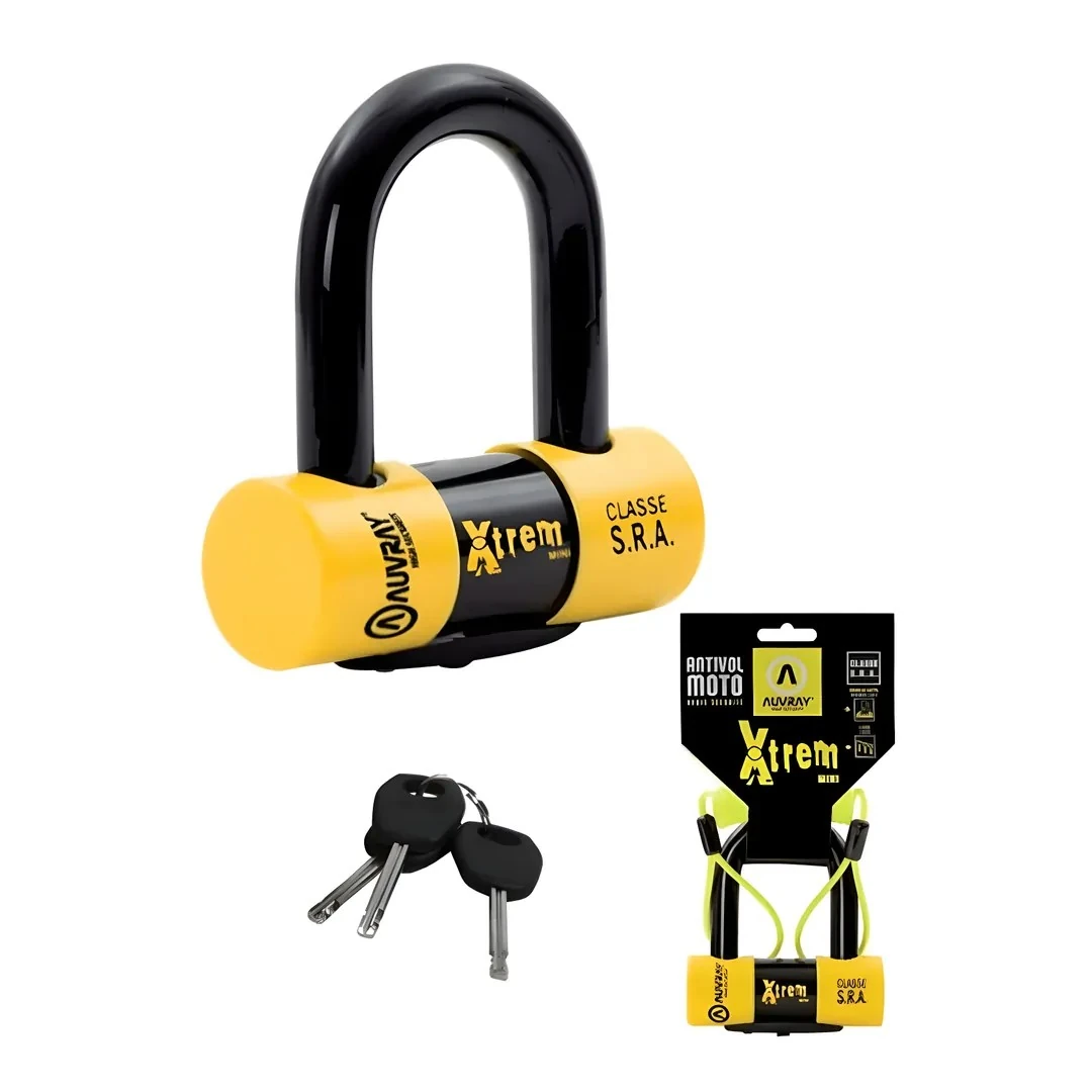 Kilit Xtreme Mini U Disk Kilidi Auvray 52X65 mm+Hatırlatma Kablosu