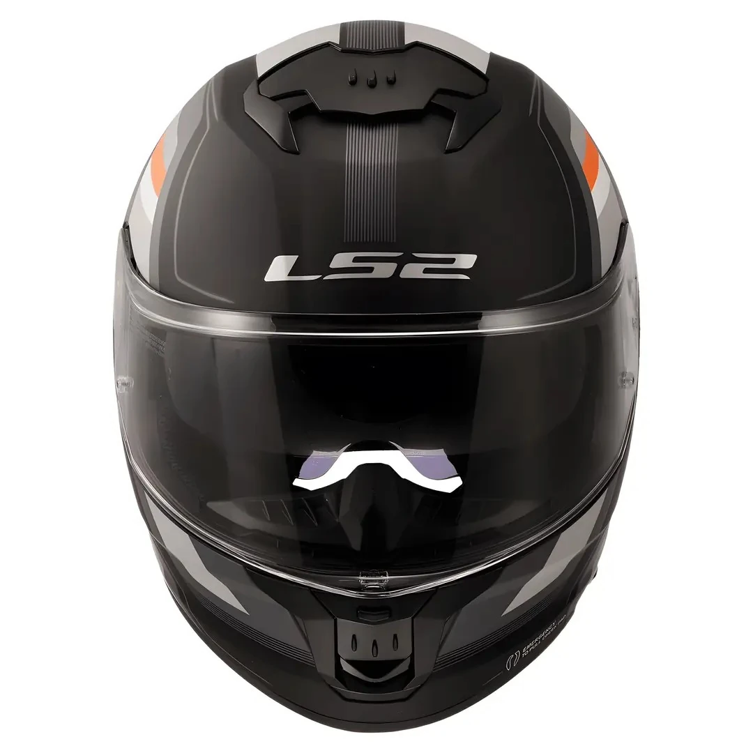 Kask LS2 Stream 2 Vintage Mat Siyah Gri-Beyaz Kırmızı