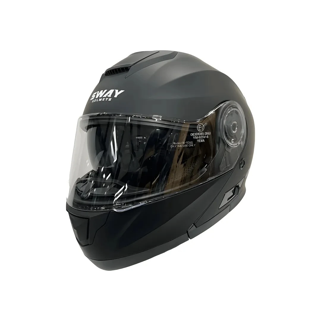 Kask Sway 926  Çene Açılır Mat Black