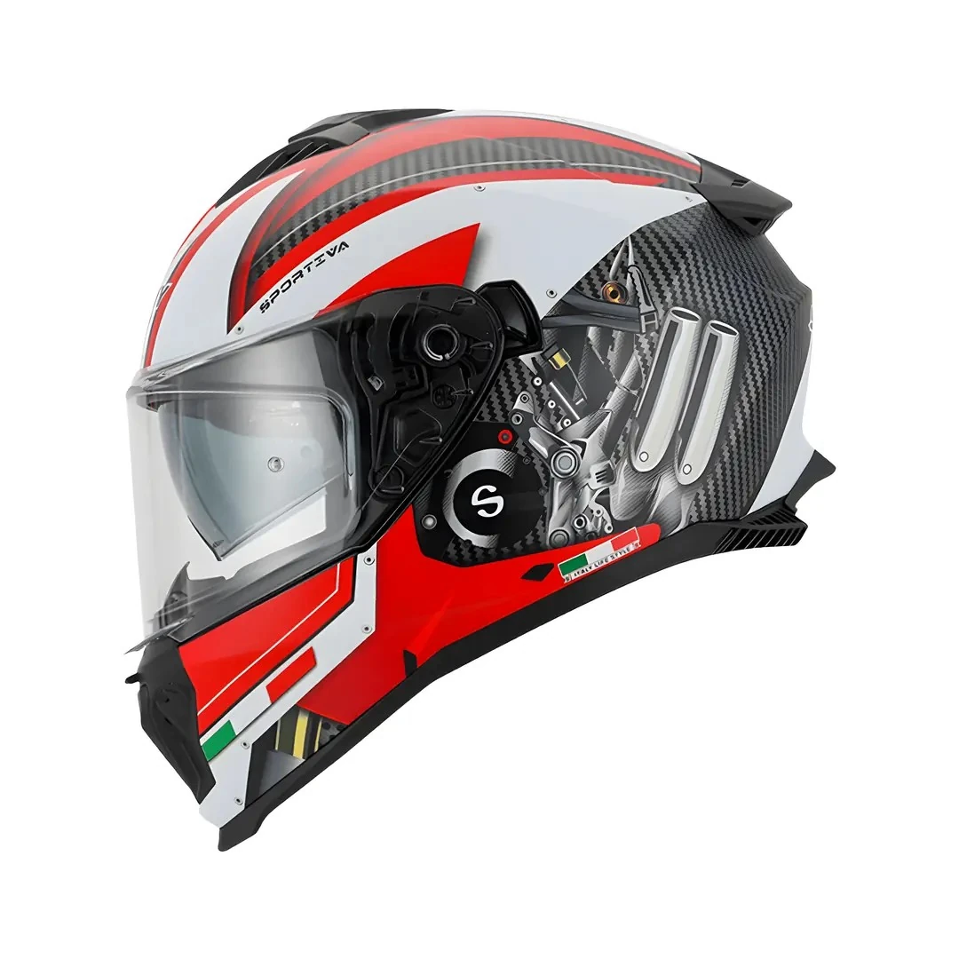 Kask Sway SW865 Full Face White Red