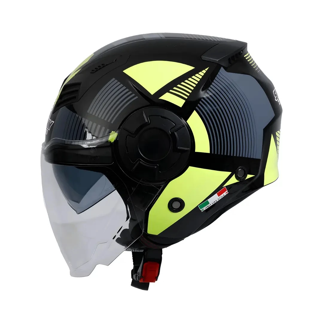 Kask Sway SW766 Yarım  Geko Black Yellow