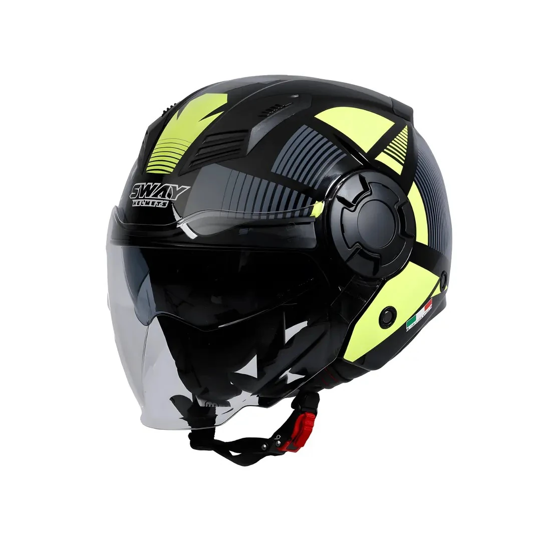 Kask Sway SW766 Yarım  Geko Black Yellow