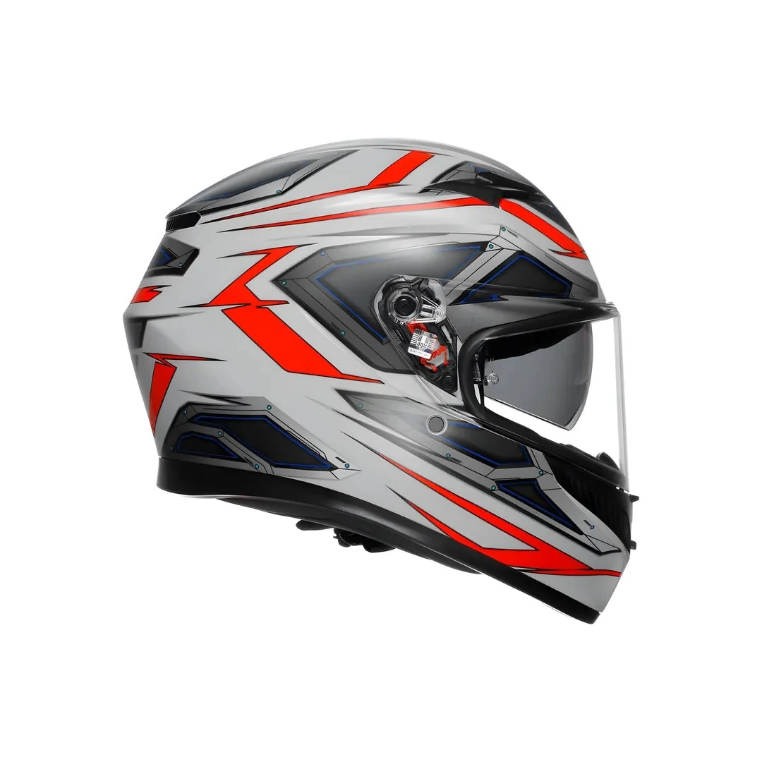 Kask Agv K3 E2206 Space Matt White Red Fluo Kapalı Kask