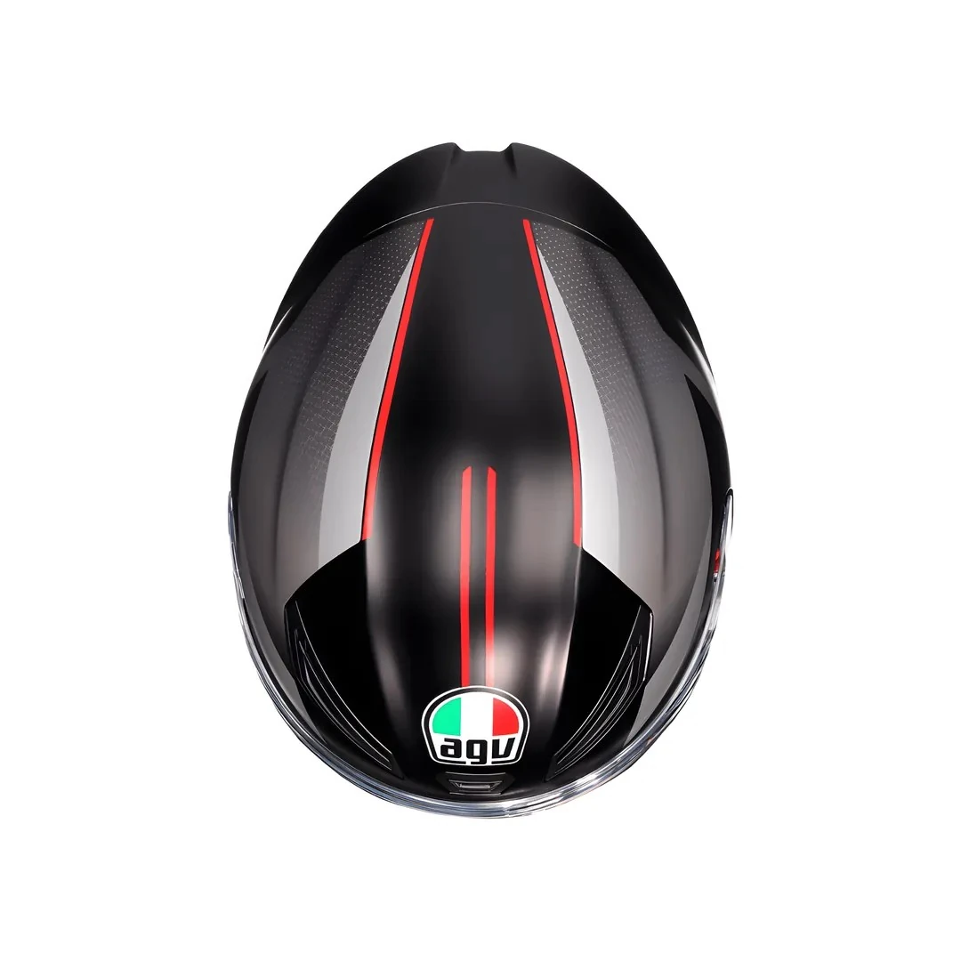 Kask Agv K1 S Lap Matt Black Grey Red Kapalı Kask