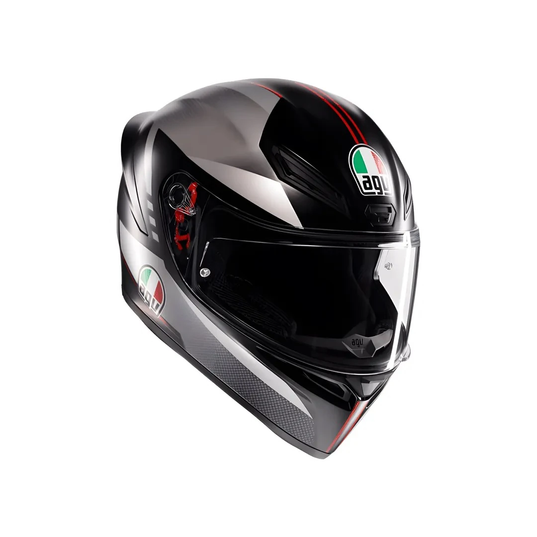 Kask Agv K1 S Lap Matt Black Grey Red Kapalı Kask