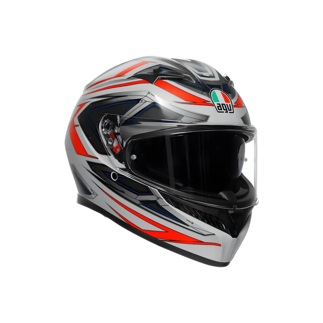 Kask Agv K3 E2206 Space Matt White Red Fluo Kapalı Kask