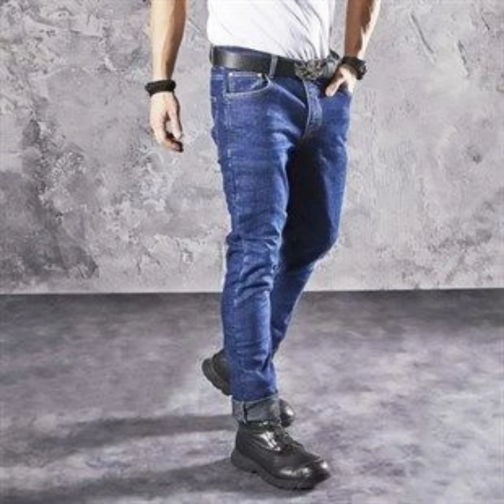 Pantolon Jeans 6022  George Mavi Motosiklet Pantolonu