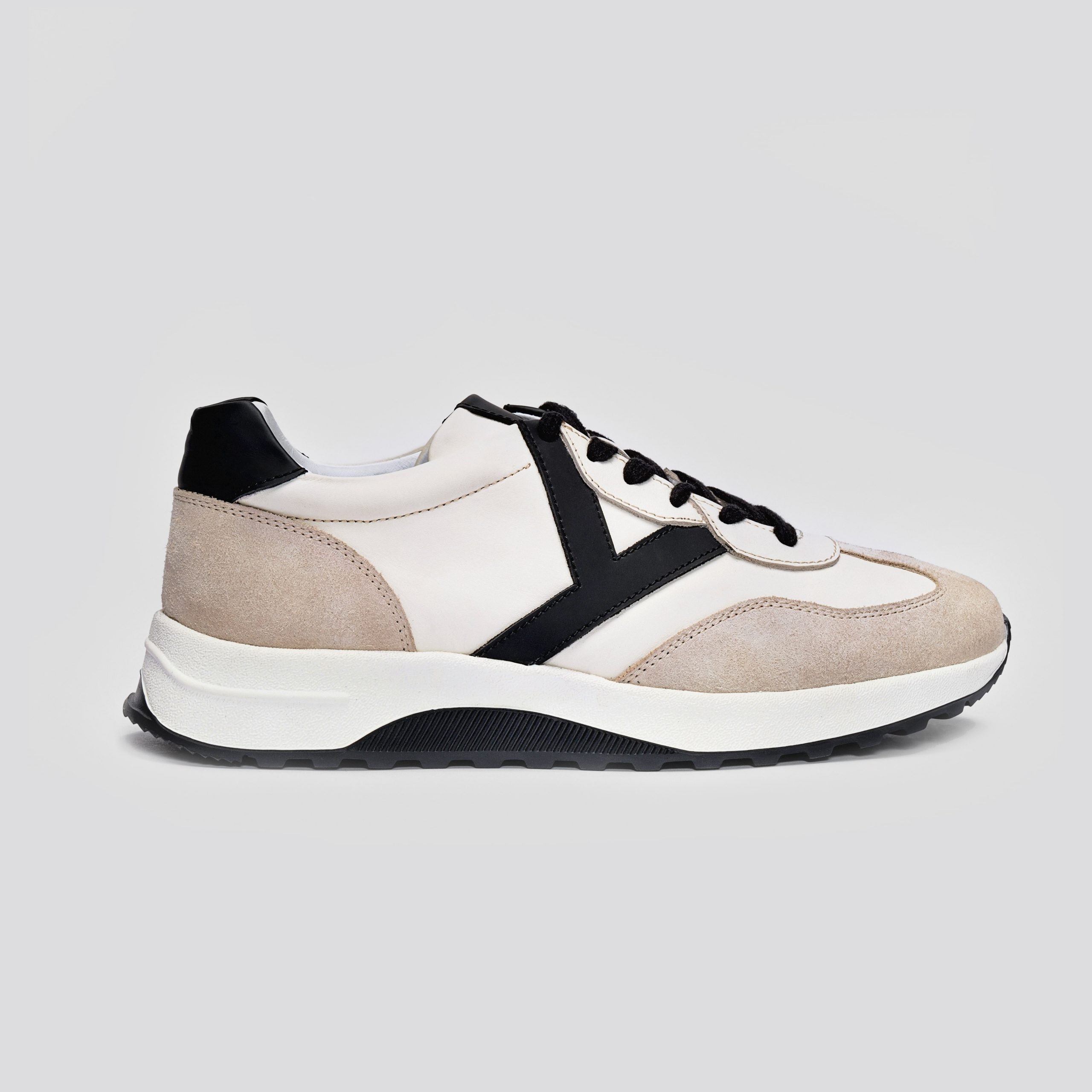 POKA White Genuine Leather Sneaker Casual Shoes