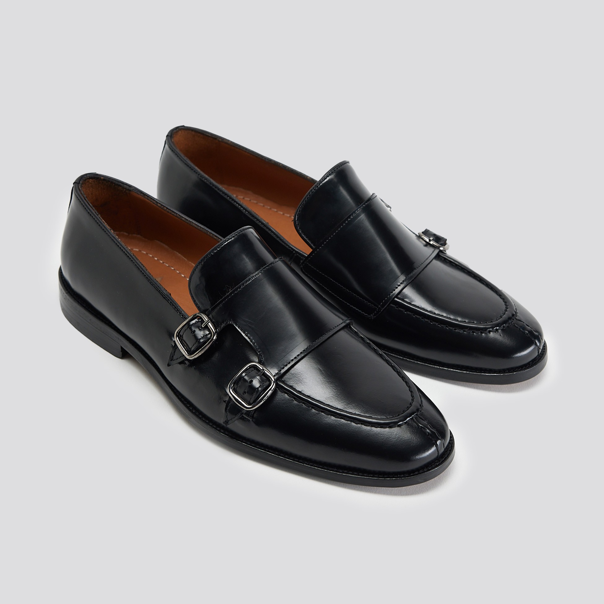 MOSSO Black Men's Leather Loafers