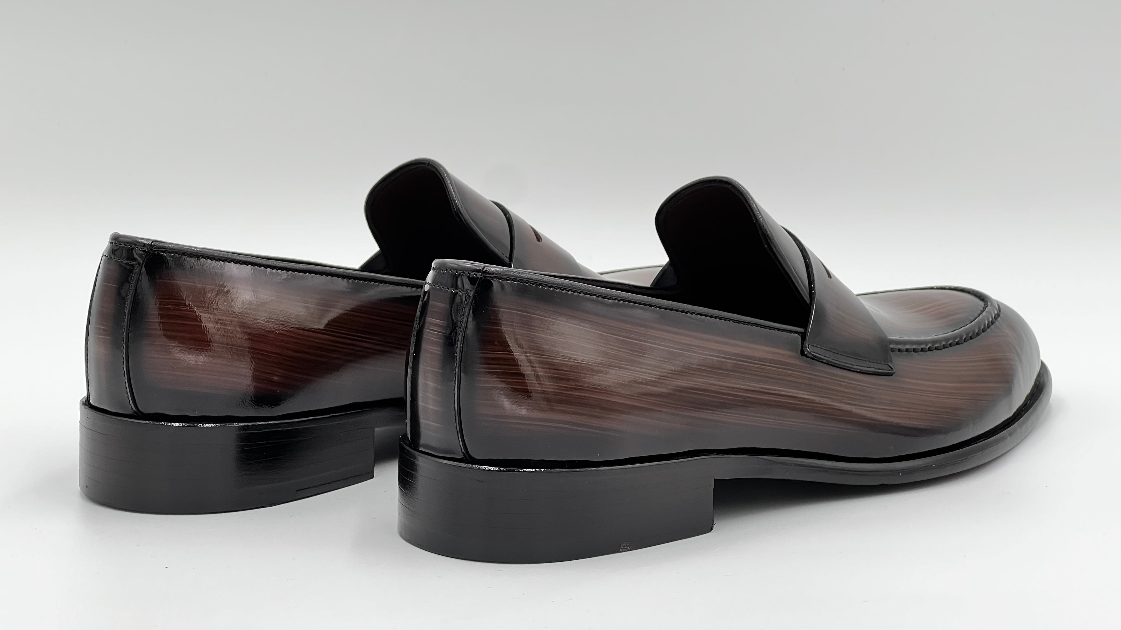 LANDO Handpaint Loafer Brown Leather Dress Shoes