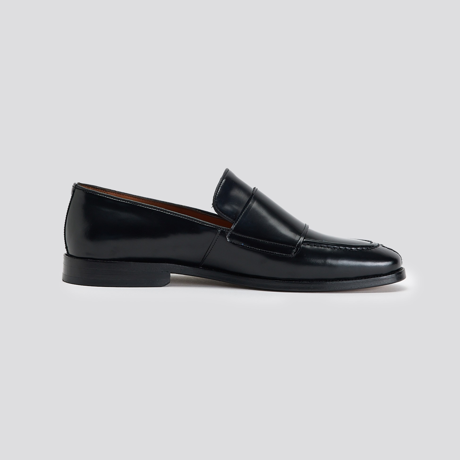 MOSSO Black Men's Leather Loafers