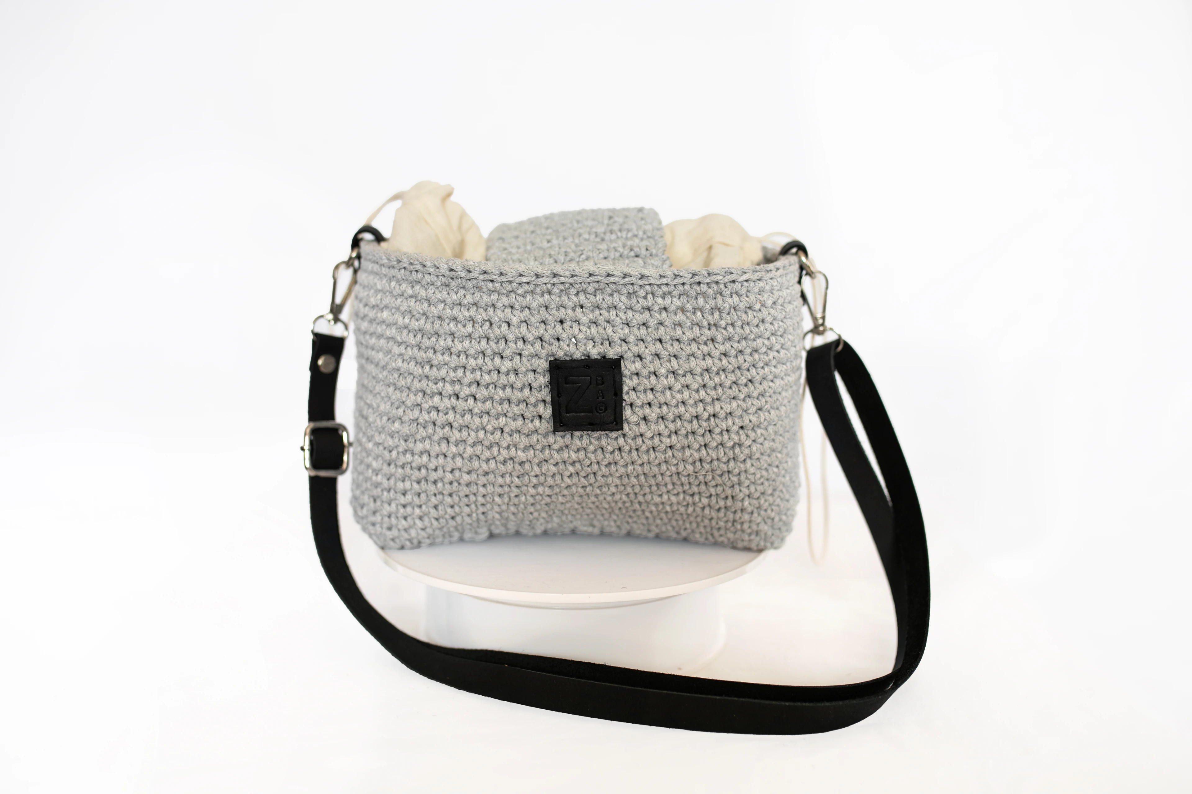 EKİKOBAG-Gri/ Siyah Deri