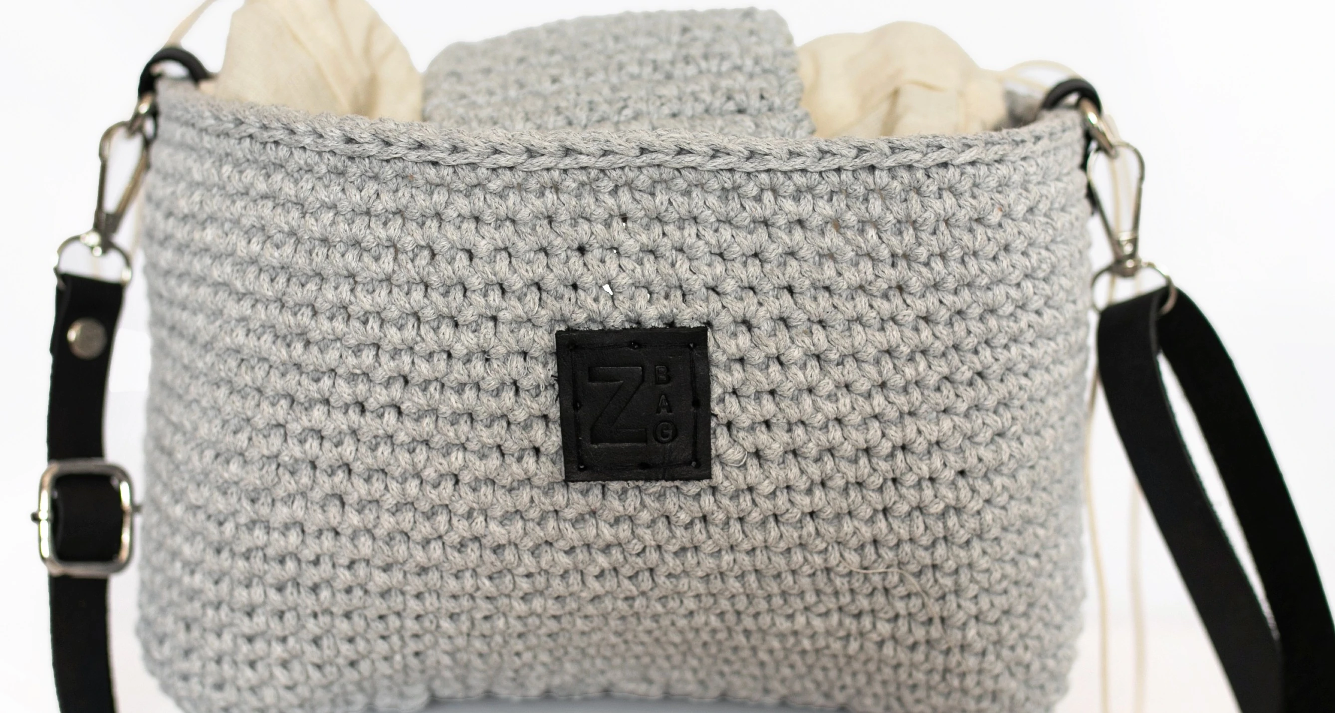 EKİKOBAG-Gri/ Siyah Deri