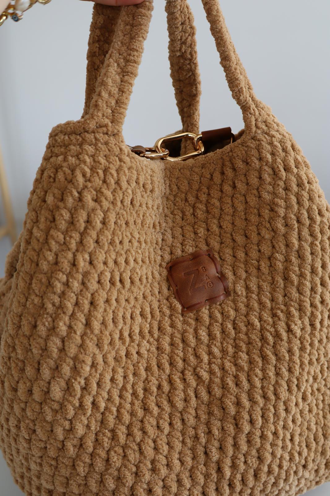 ENA SOFT Camel 🪶– Büyük Boy Cozy Touch Çanta 