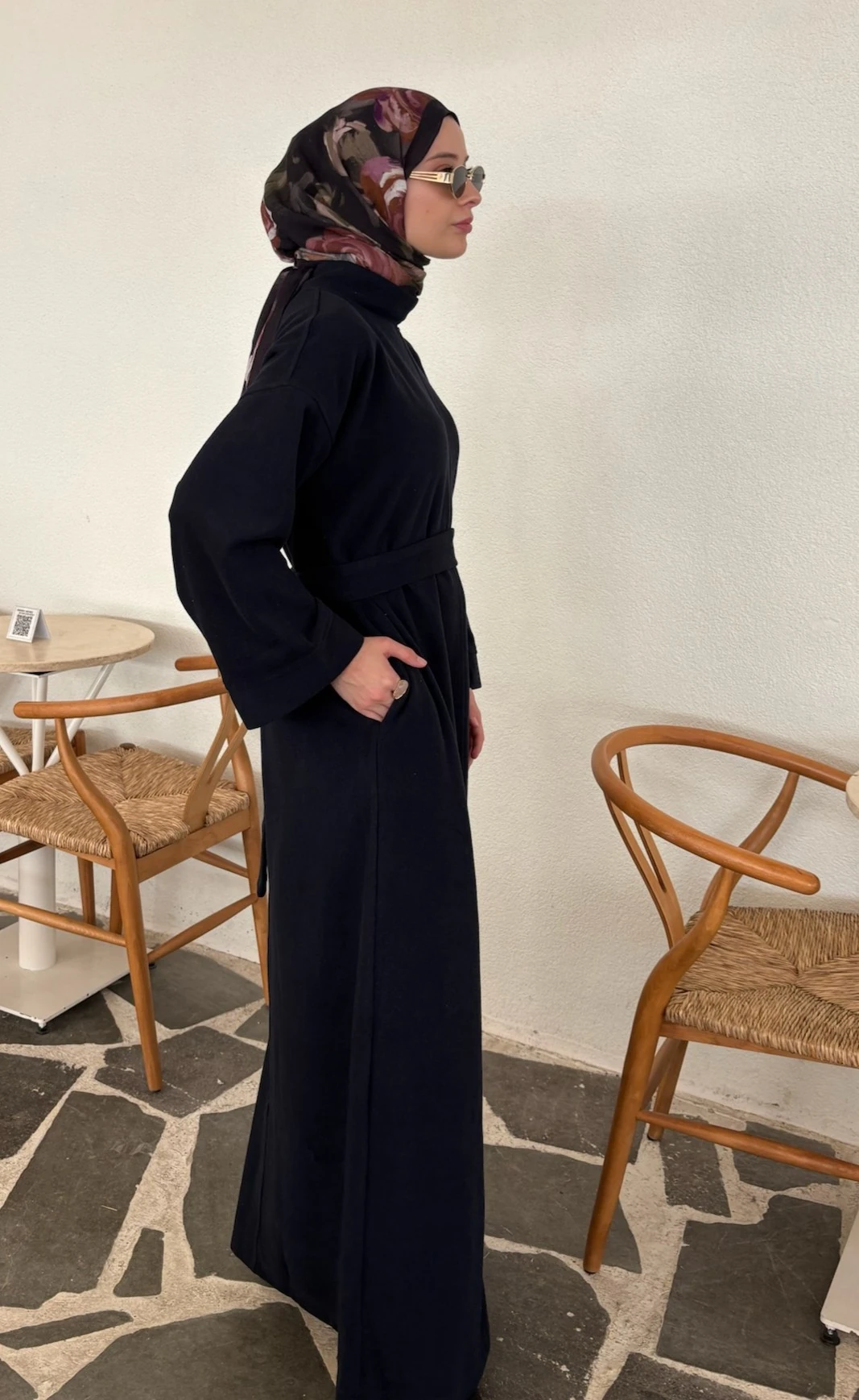 ÖRME LACİVERT ELBİSE