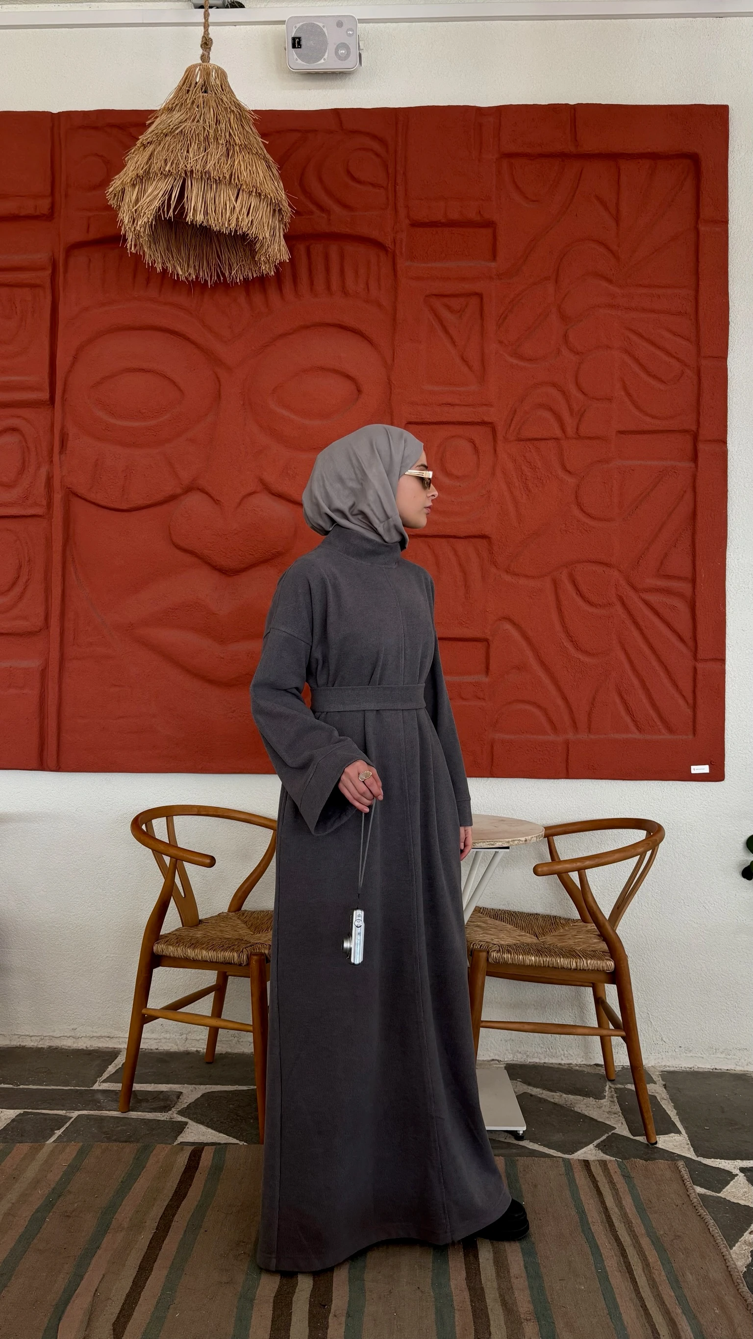 ÖRME ANTRASİT ELBİSE