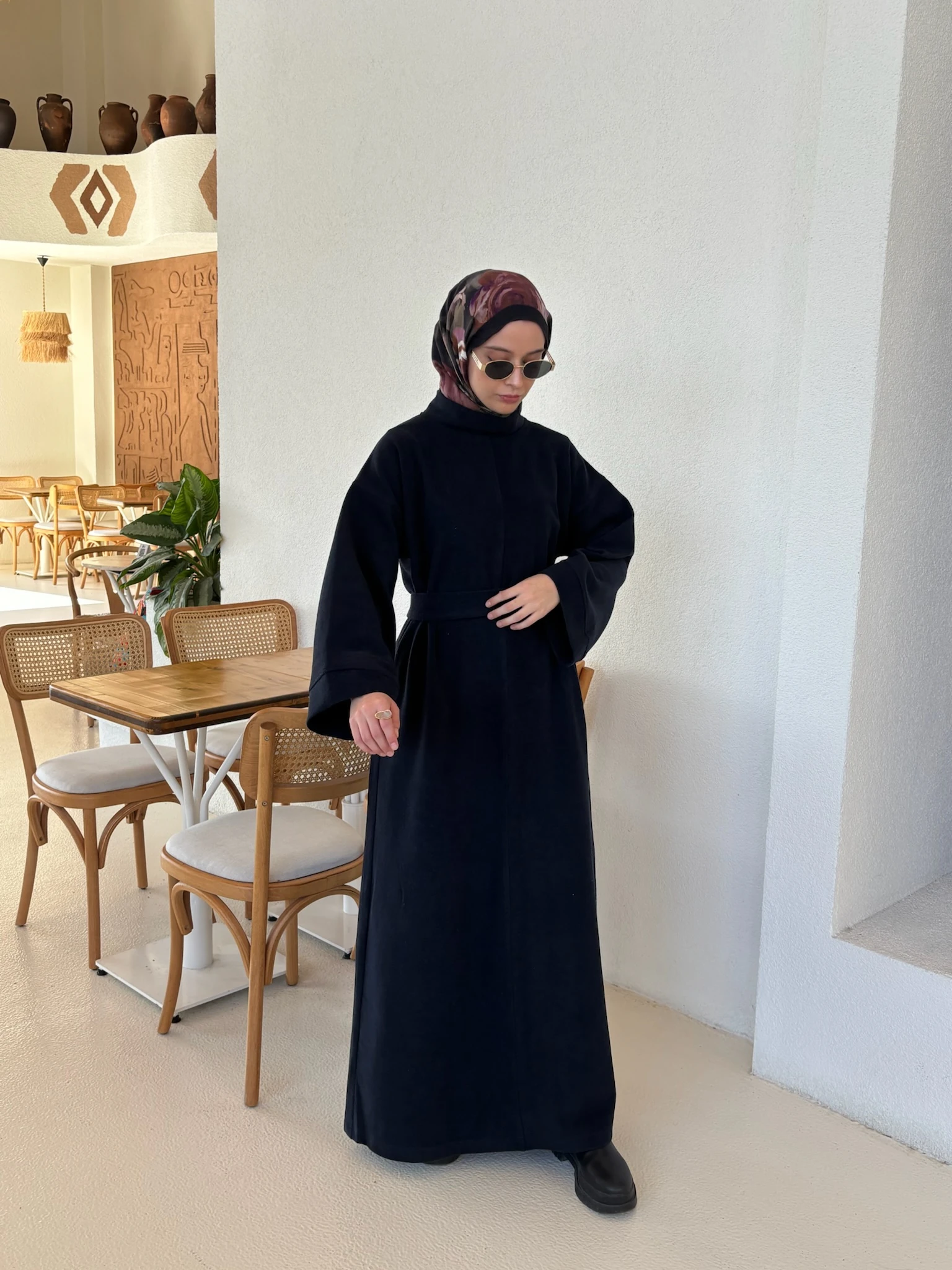 ÖRME LACİVERT ELBİSE