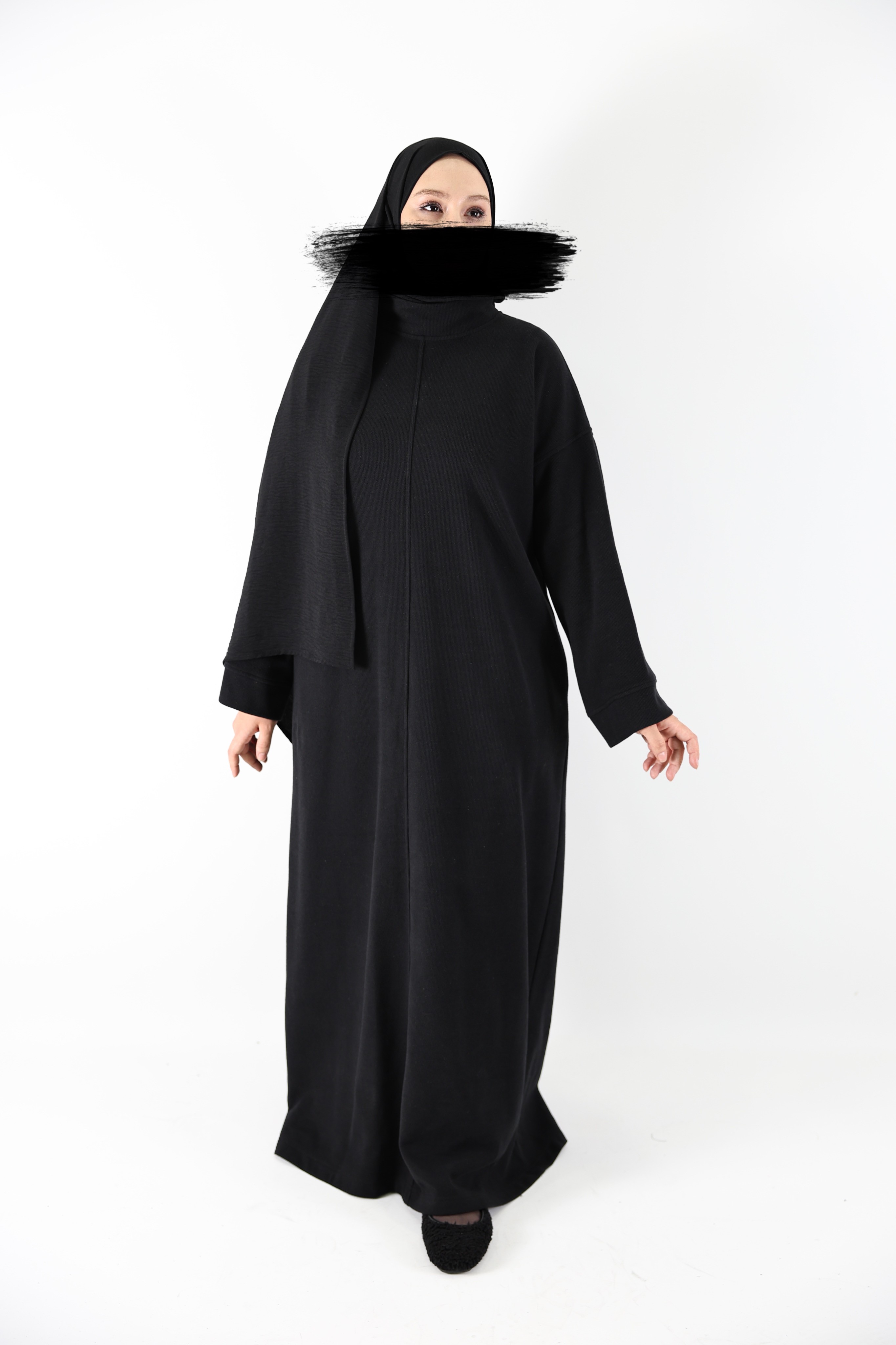 ÖRME SİYAH ELBİSE