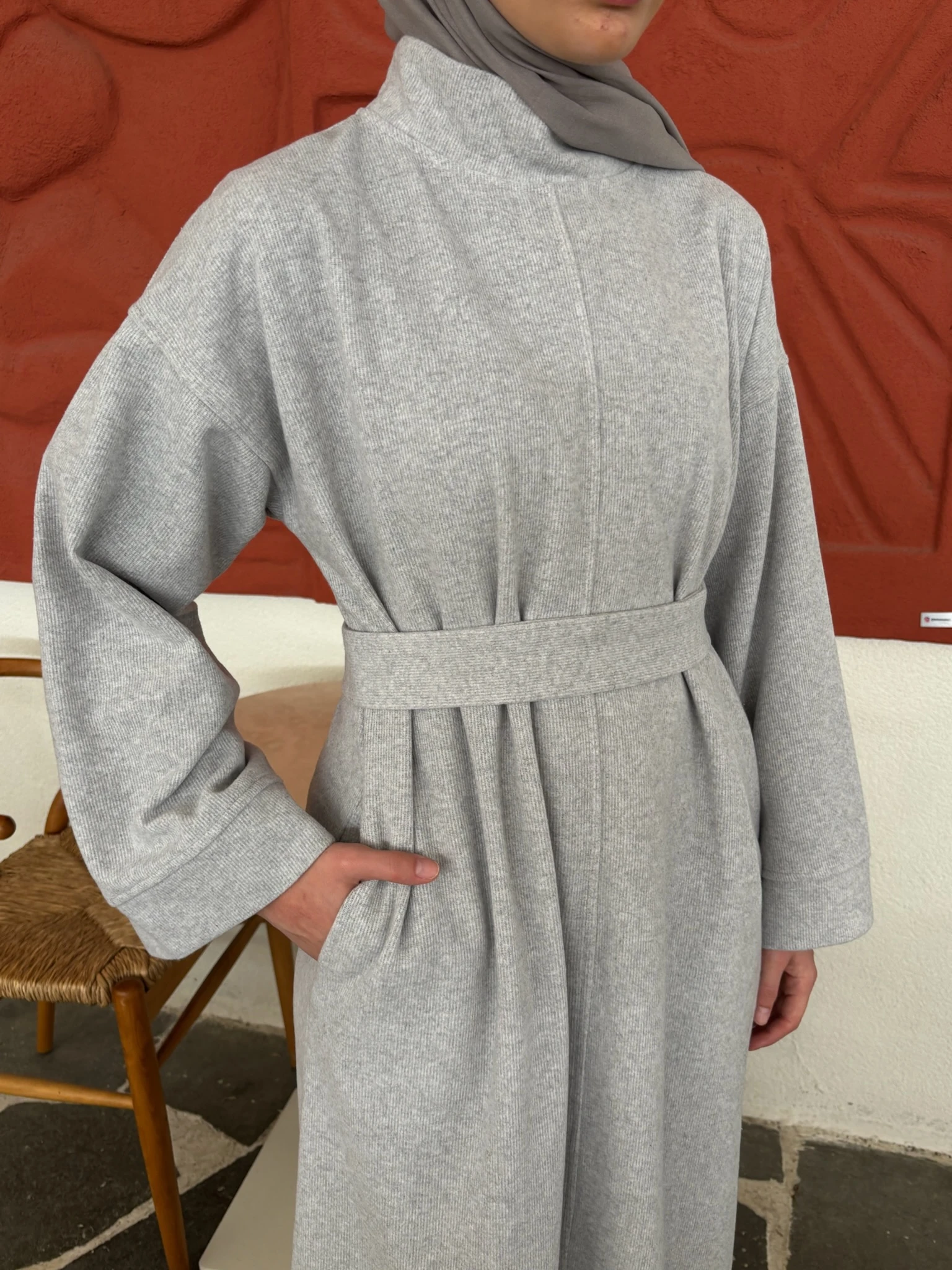 ÖRME GRİ ELBİSE