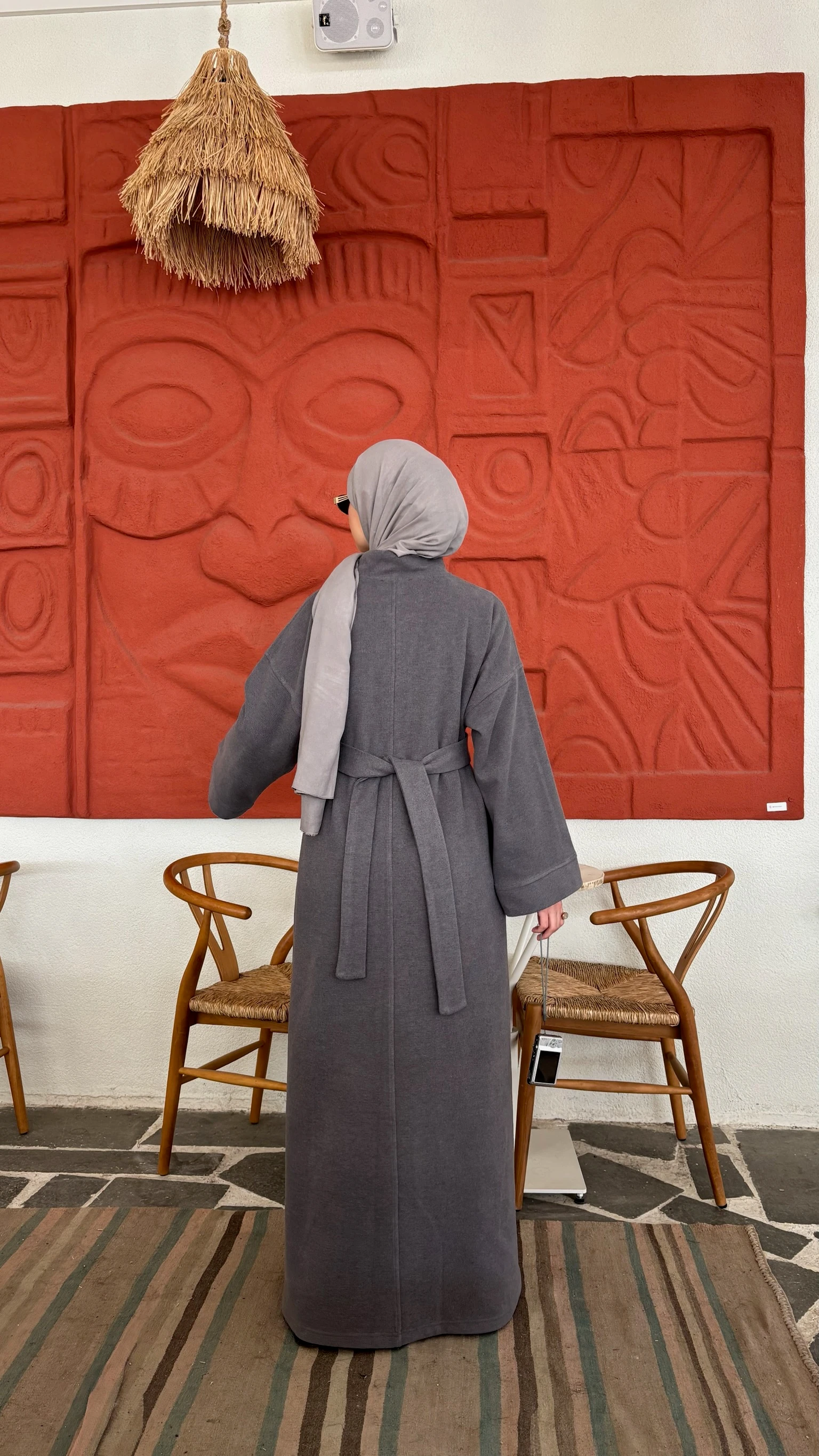 ÖRME ANTRASİT ELBİSE