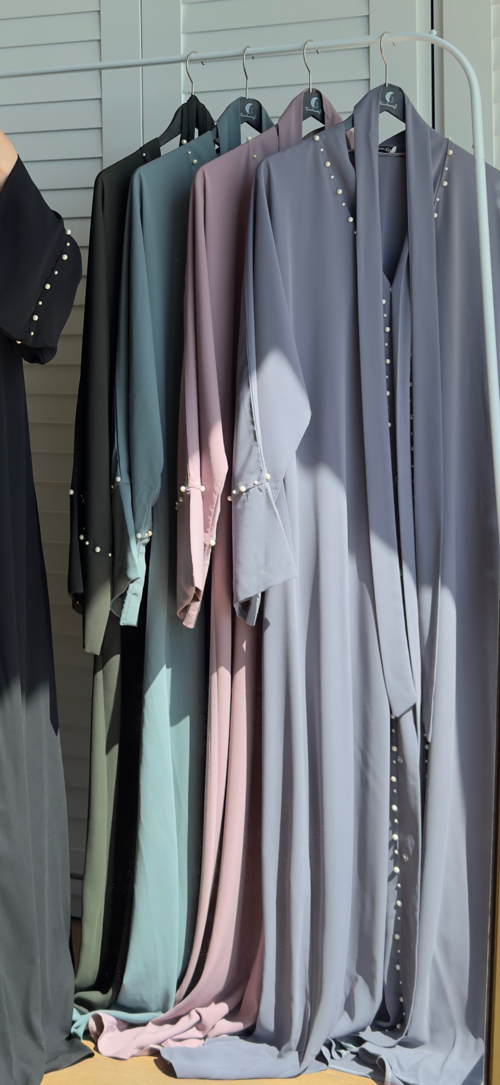 İncili Abaya - GRİ