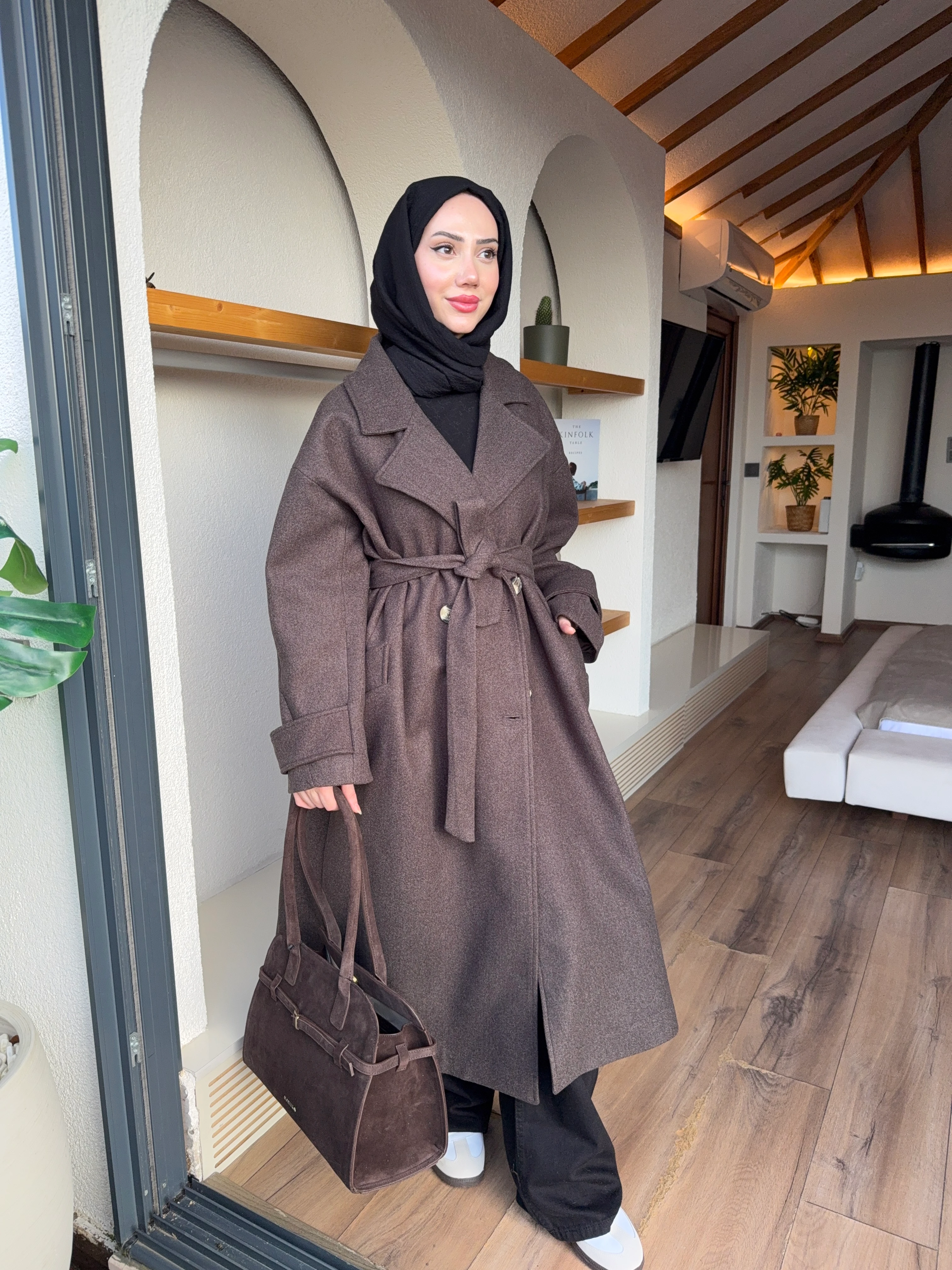 ZR OVERSİZE KABAN - Kahverengi