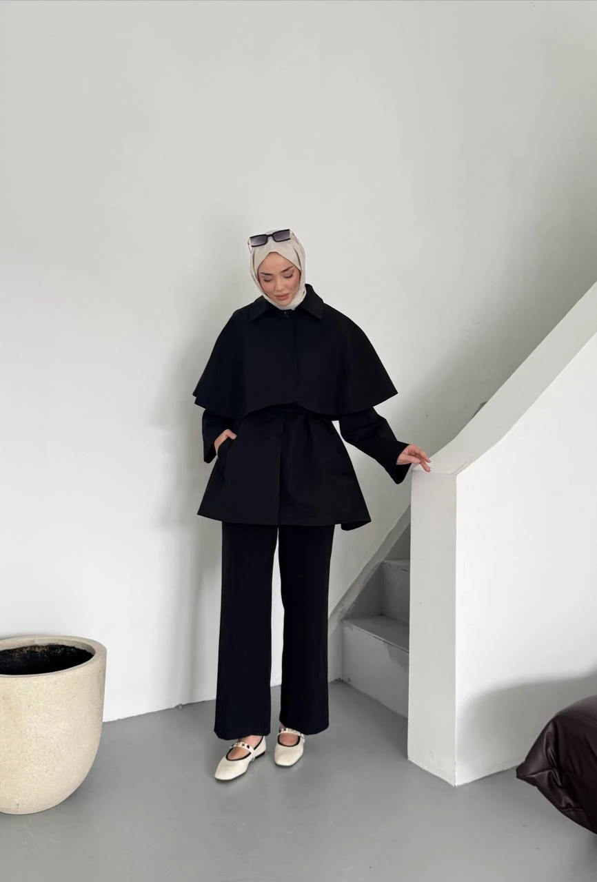 Manu Trençkot - Siyah