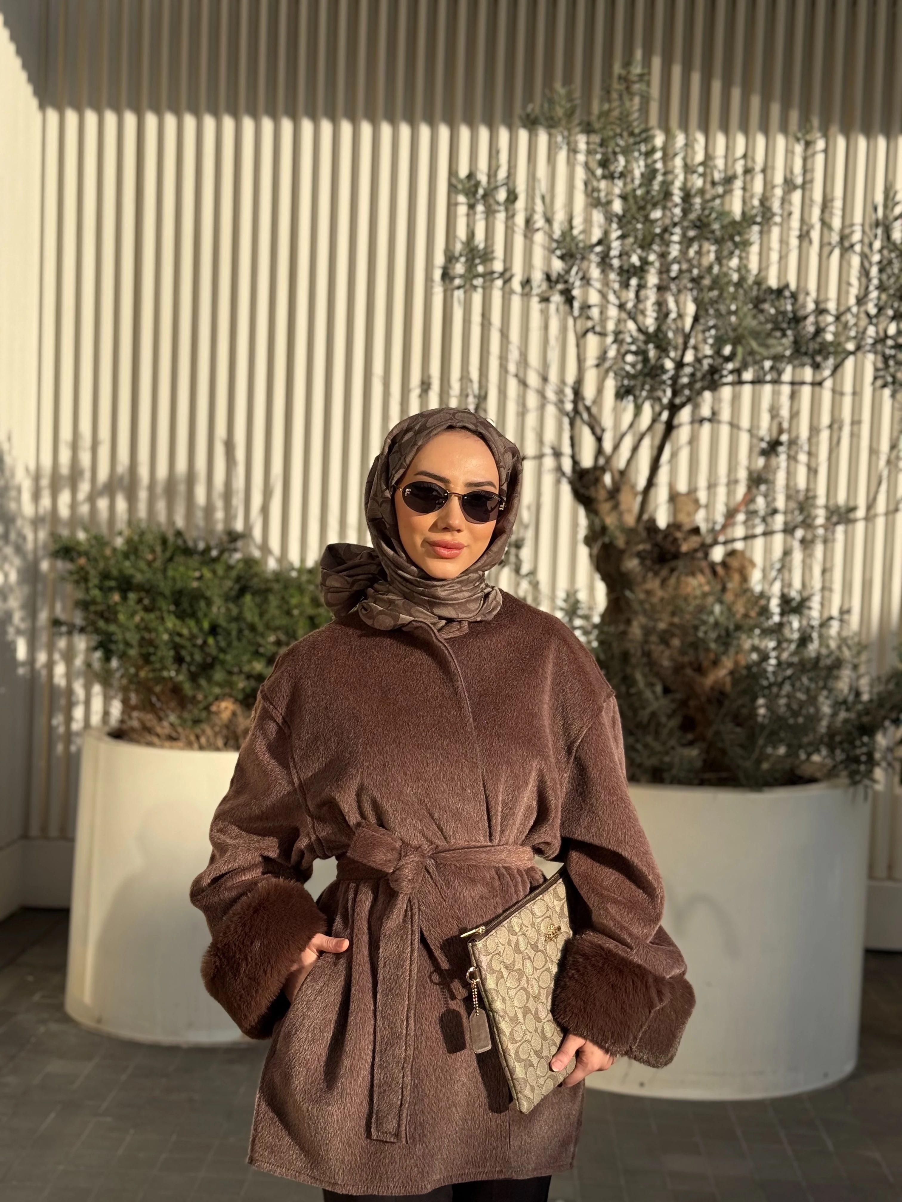 Alpaka Model Fox Kaban - Kahverengi