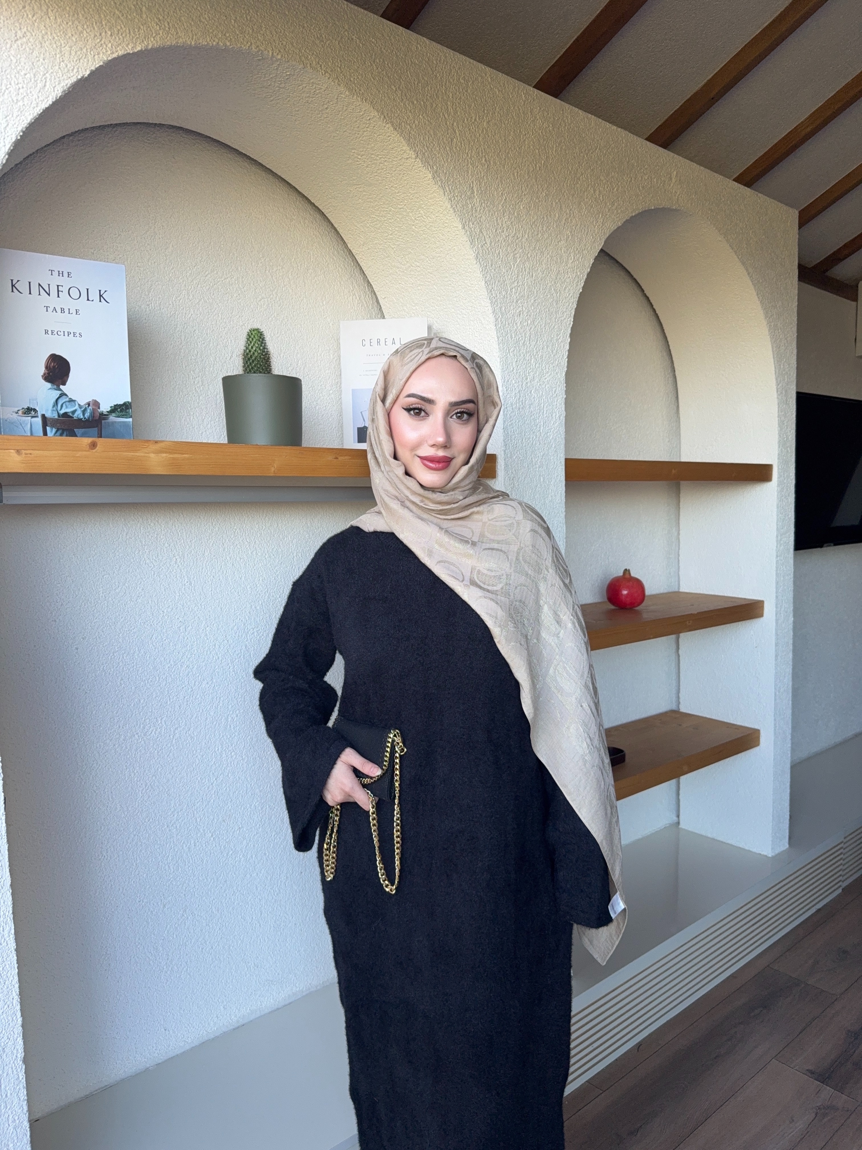 Angora Elbise - Siyah