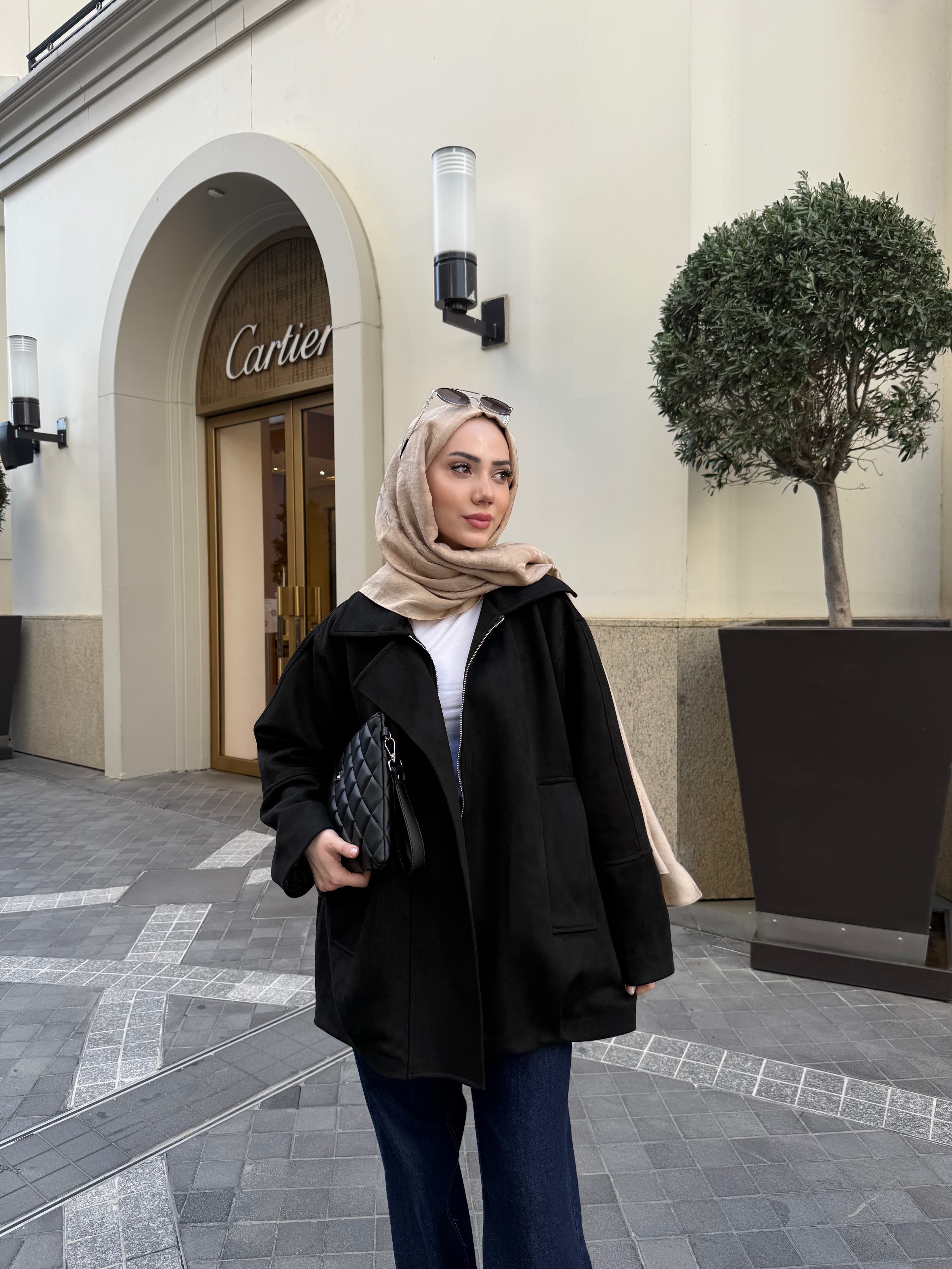 Nubuk Astarlı Ceket - Siyah