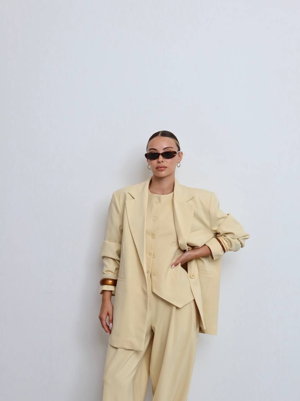 DAD BLAZER TAKIM - Butter Yellow