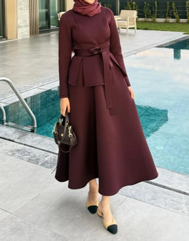 Puffie Scuba Takım - bordo