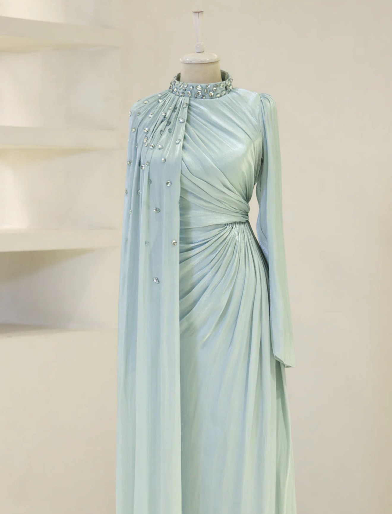  Lotus Taşlı Abiye - mint