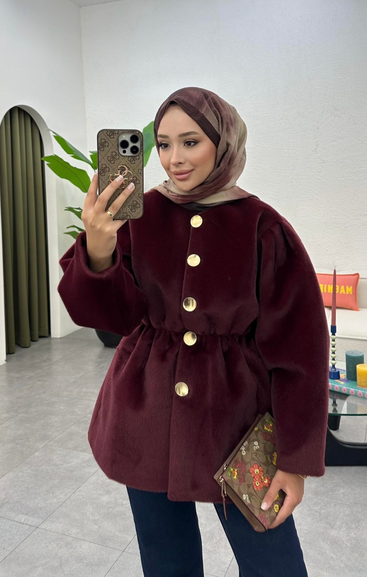 Mac Fox Kaşe Ceket - bordo