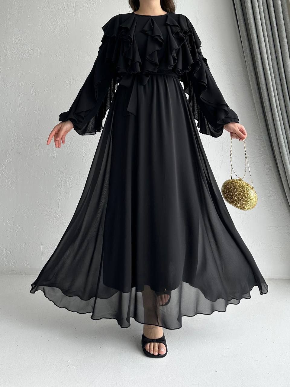 Tasarım Elbise - Siyah