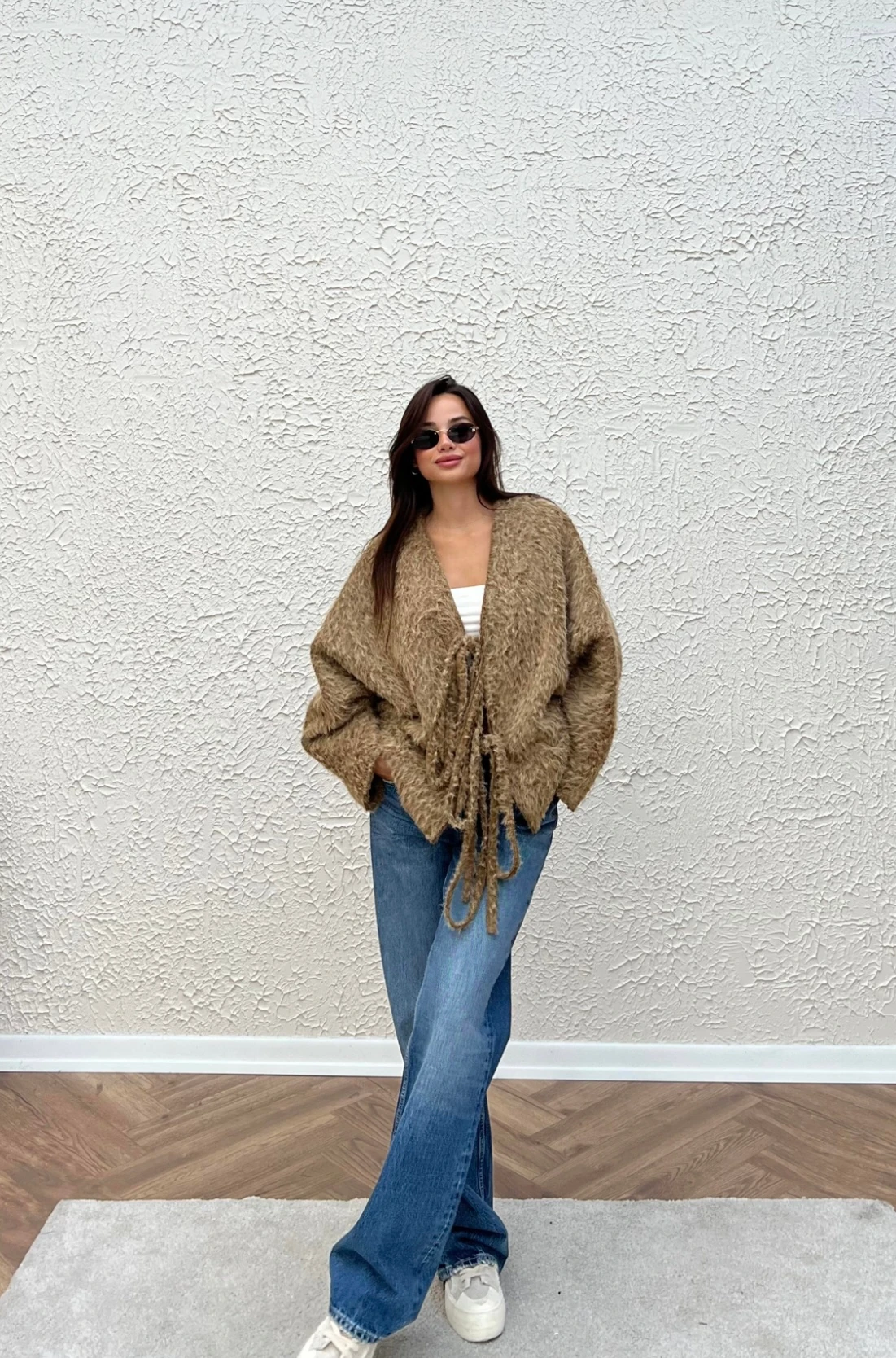 Twist Saçaklı Kaşe - Kahverengi