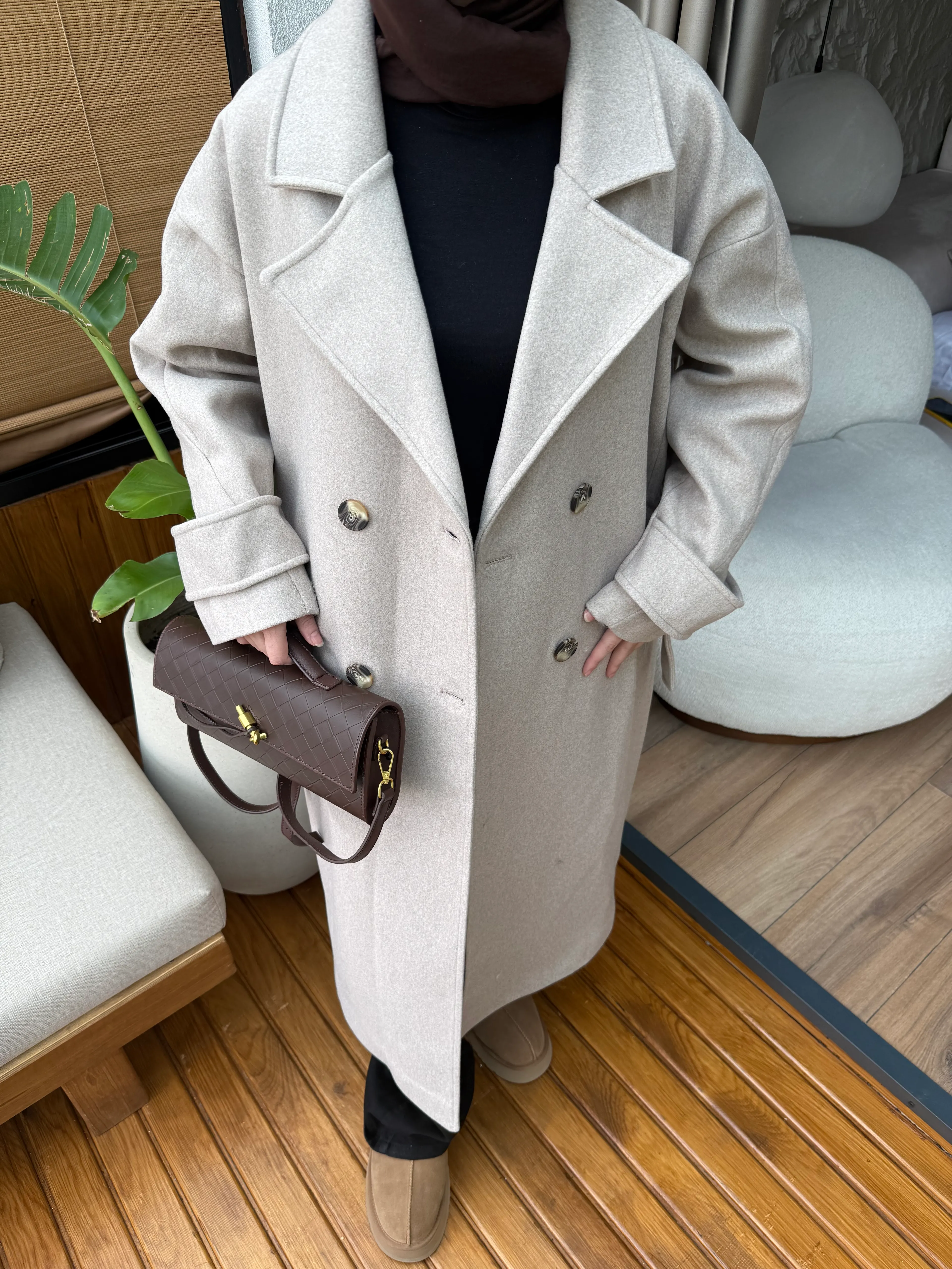 ZR OVERSİZE KABAN - Taş