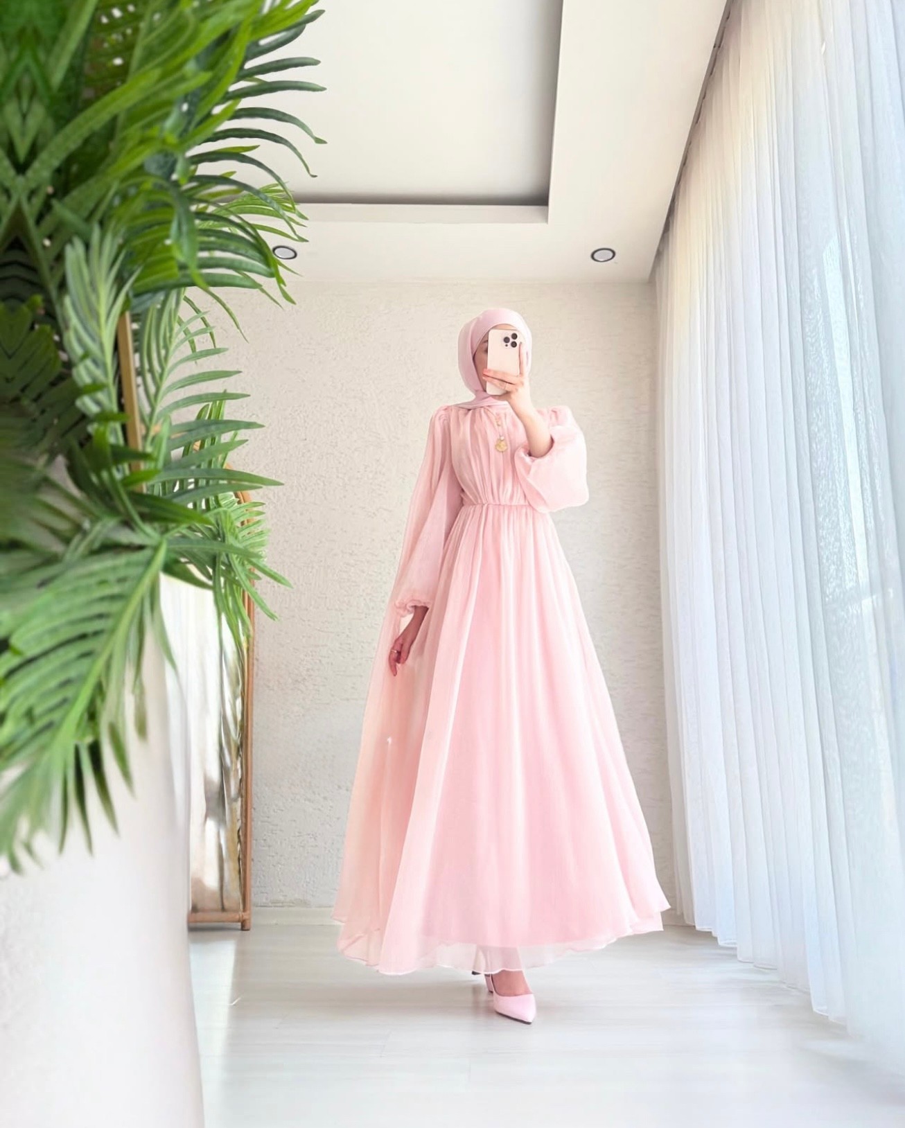 Yasmin Tasarım Elbise - Pink