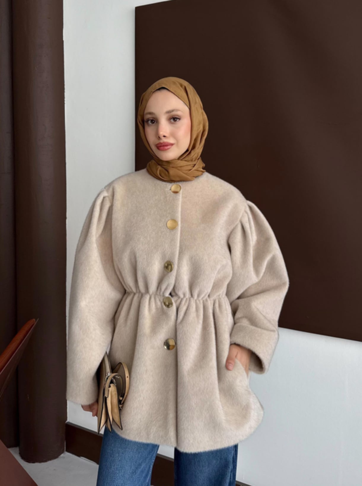 Mac Fox Kaşe Ceket - Taş