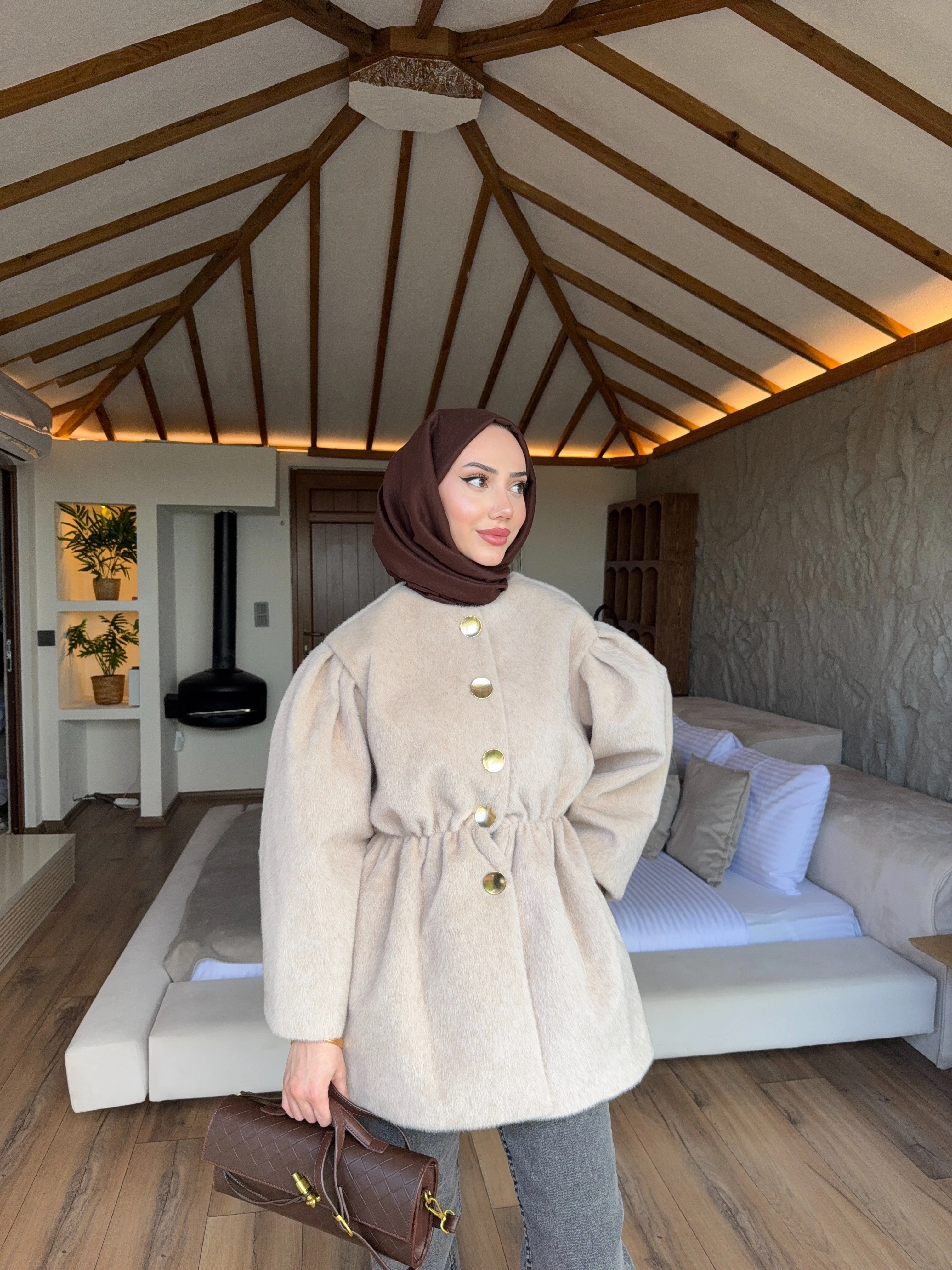 Mac Fox Kaşe Ceket - Taş