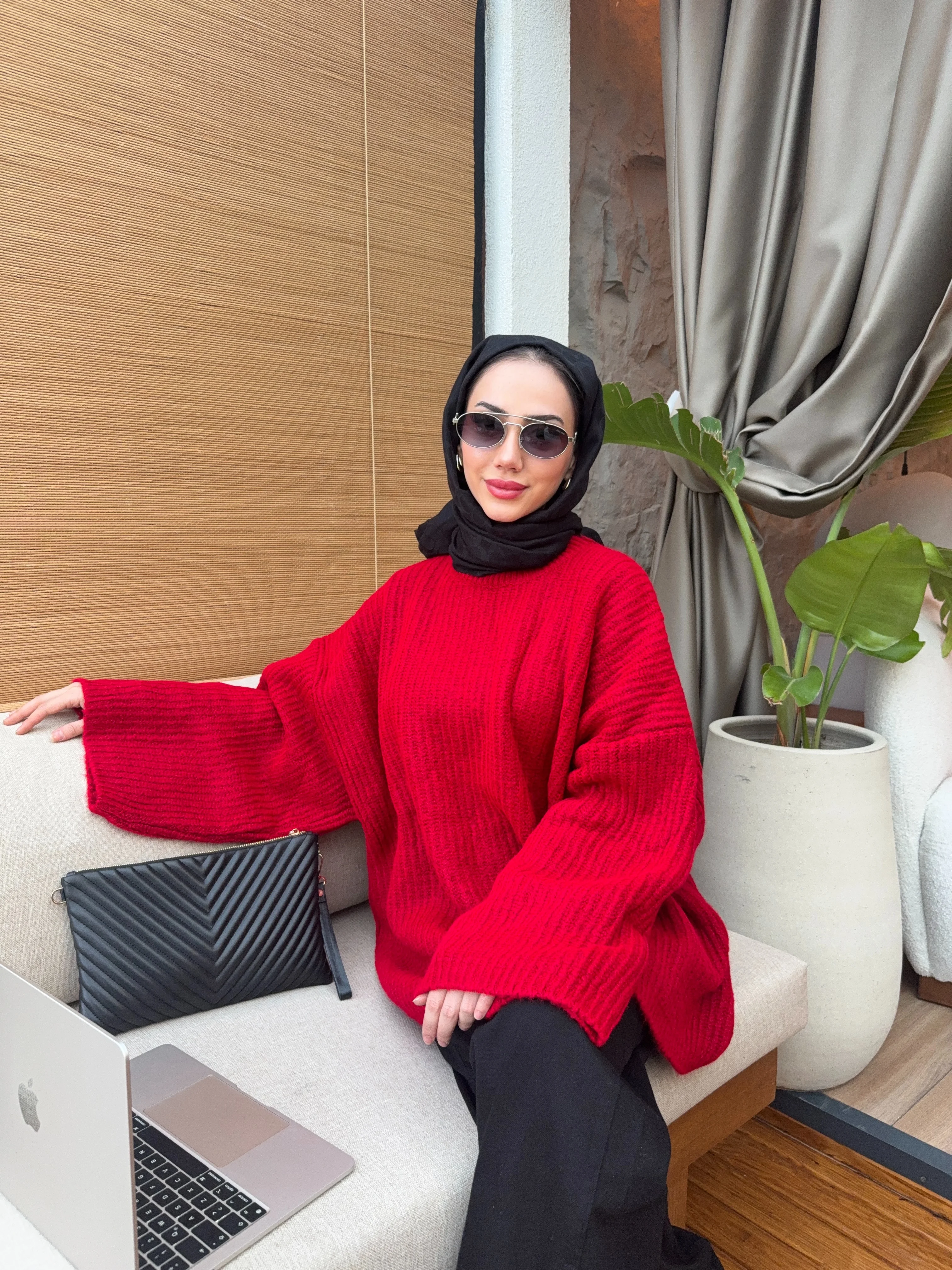 Forest Triko Kazak - Kırmızı