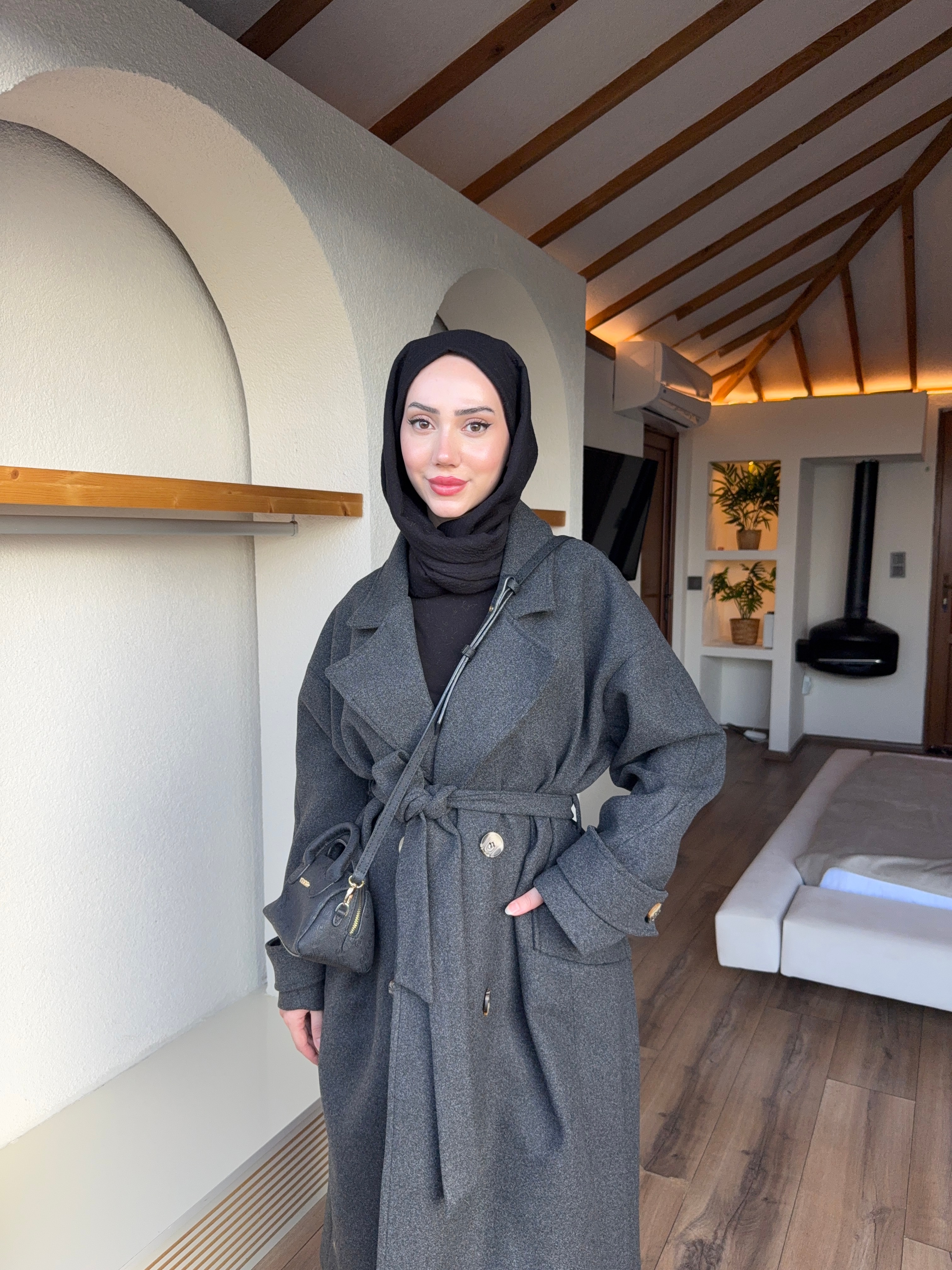 ZR OVERSİZE KABAN - Antrasit