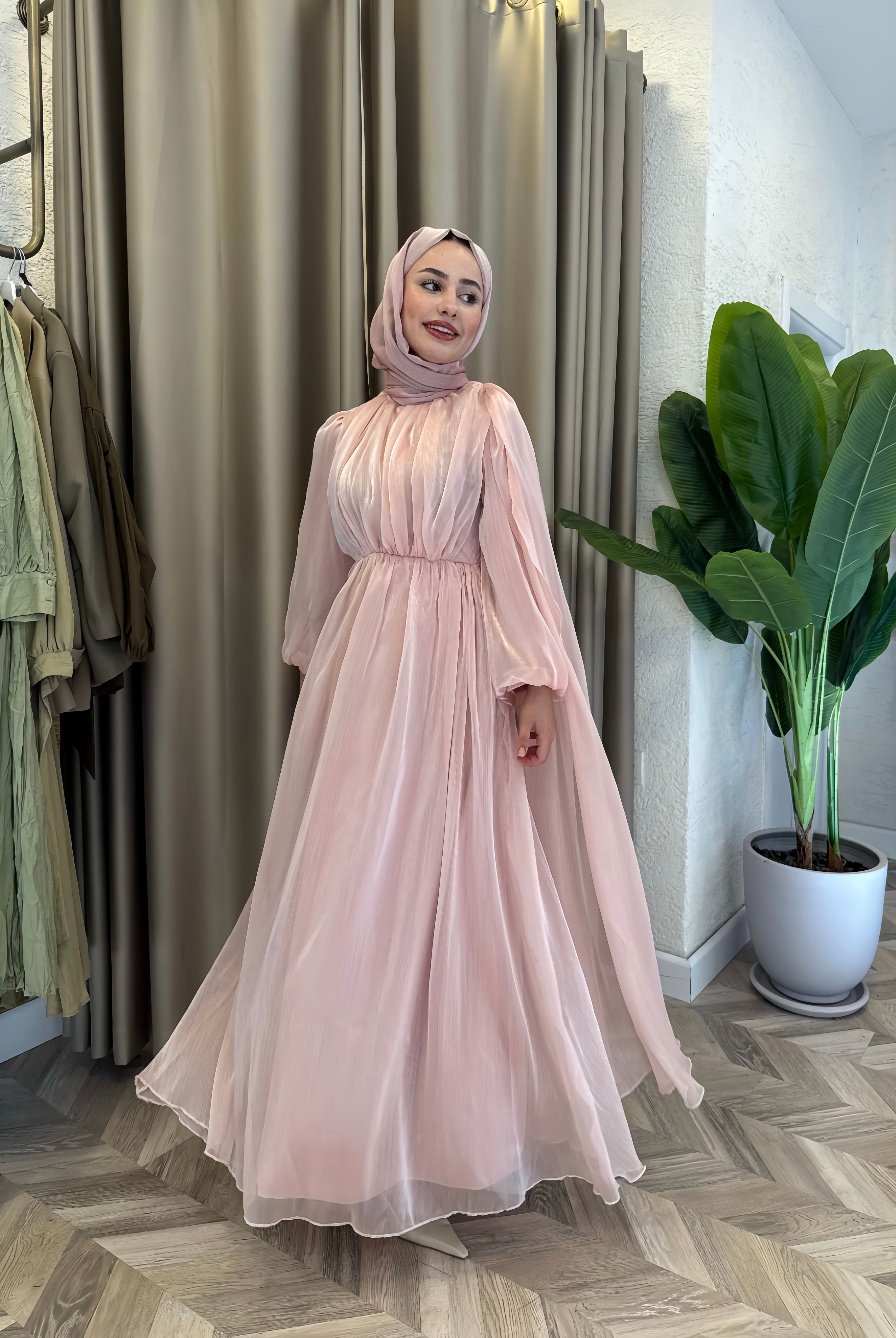 Yasmin Tasarım Elbise - Pink