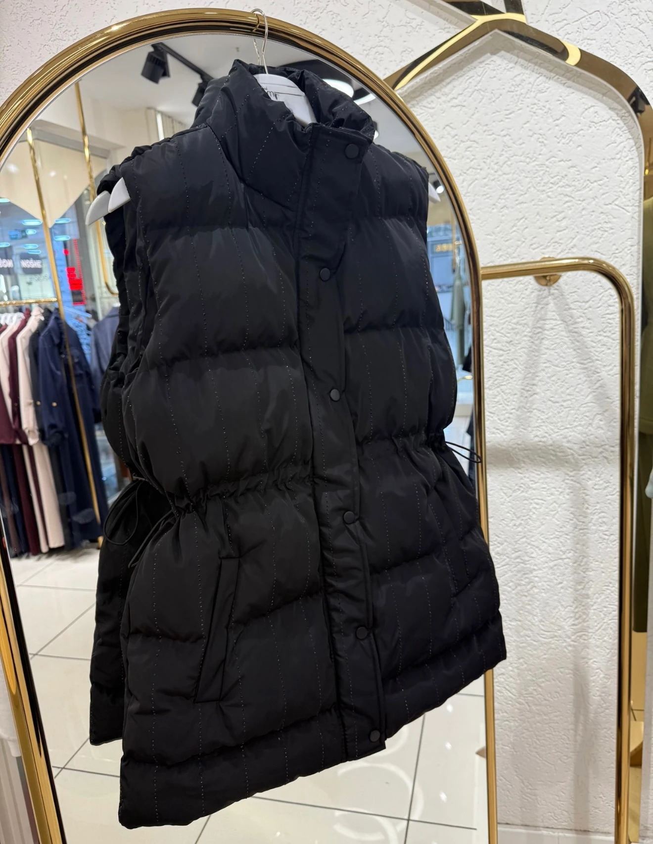 Luxury İthal Taşlı Yelek - Siyah