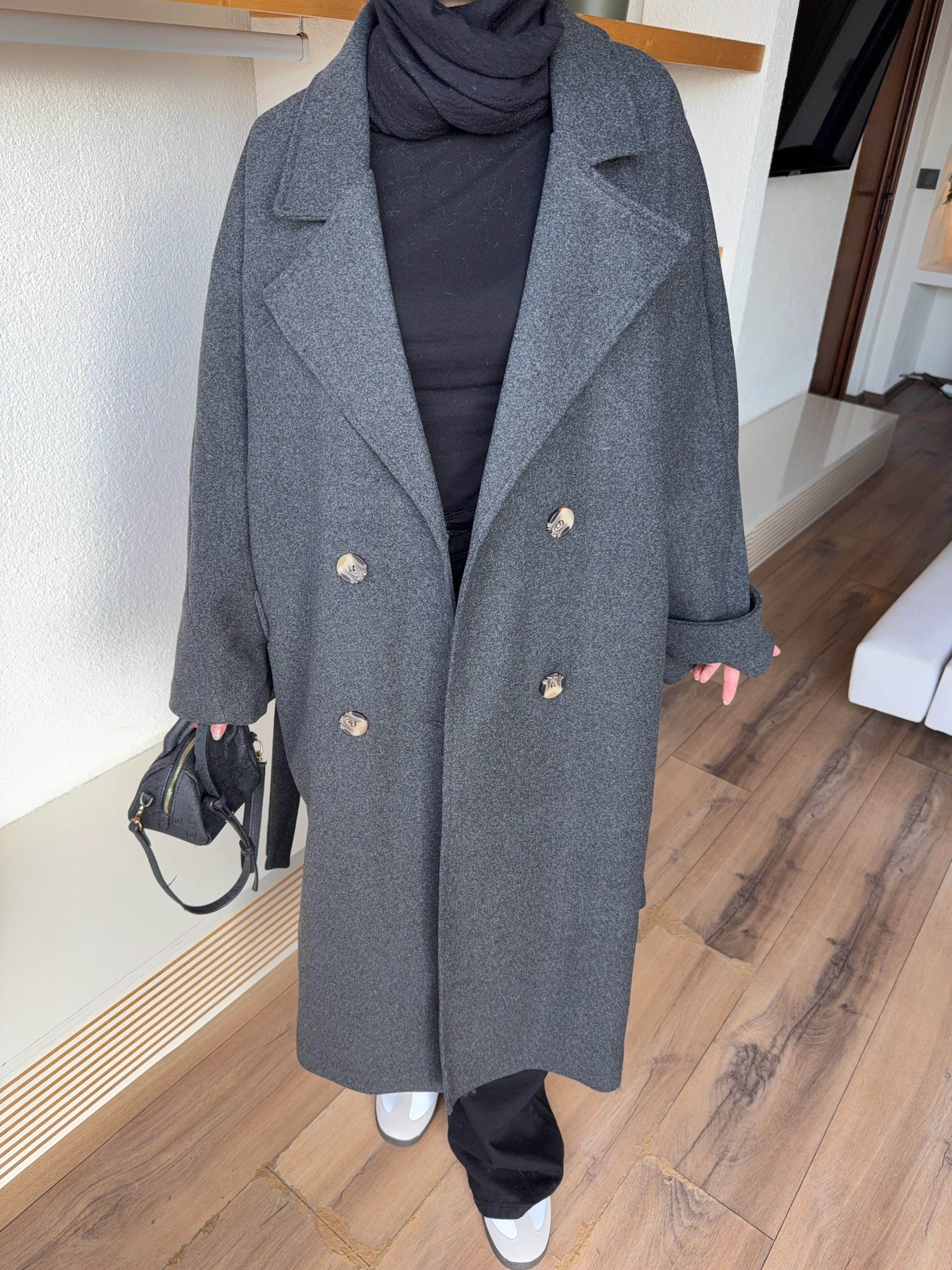 ZR OVERSİZE KABAN - Antrasit