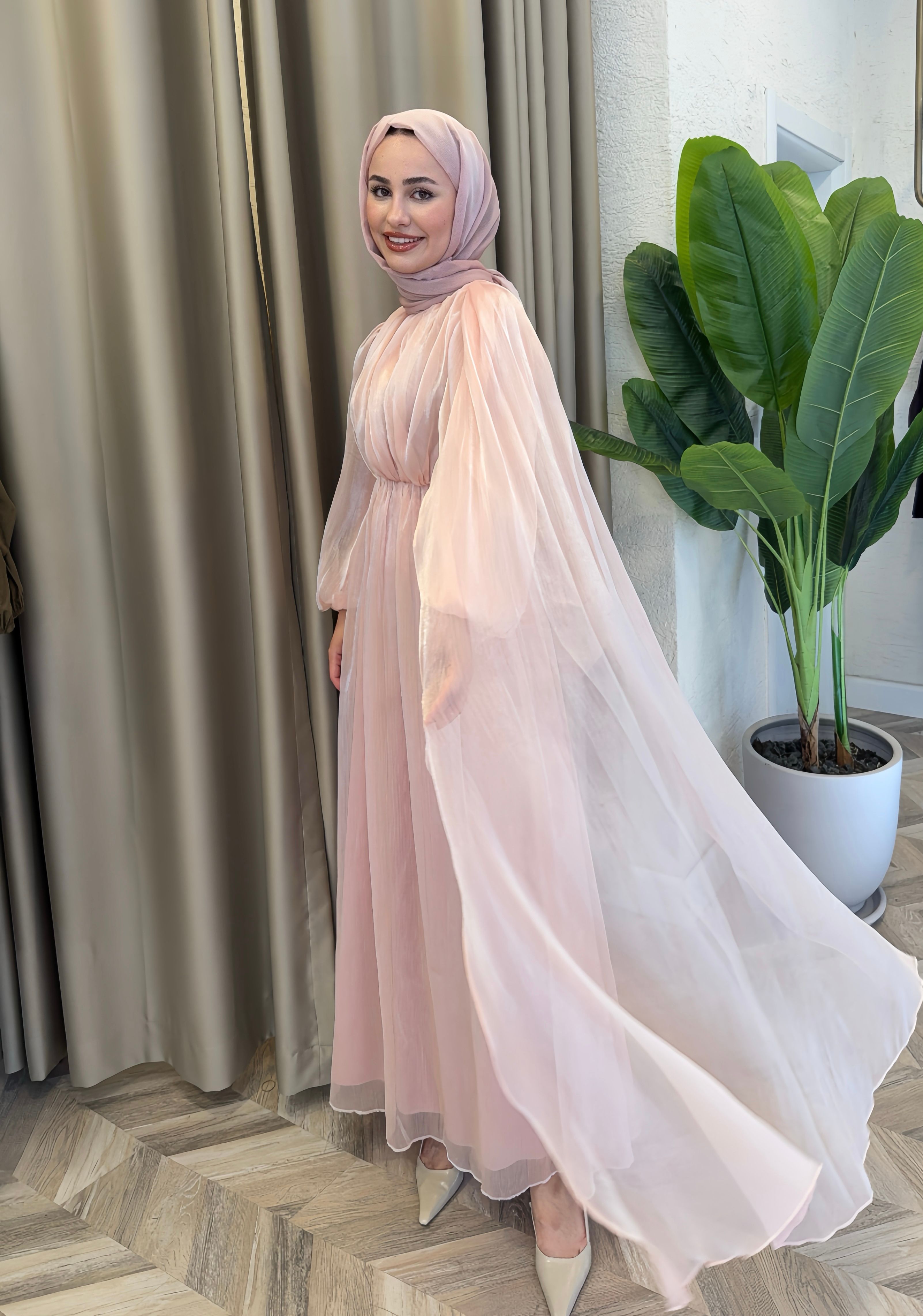 Yasmin Tasarım Elbise - Pink