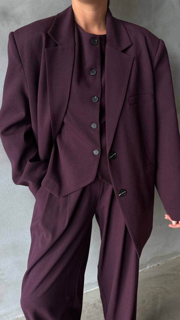 DAD BLAZER TAKIM - bordo